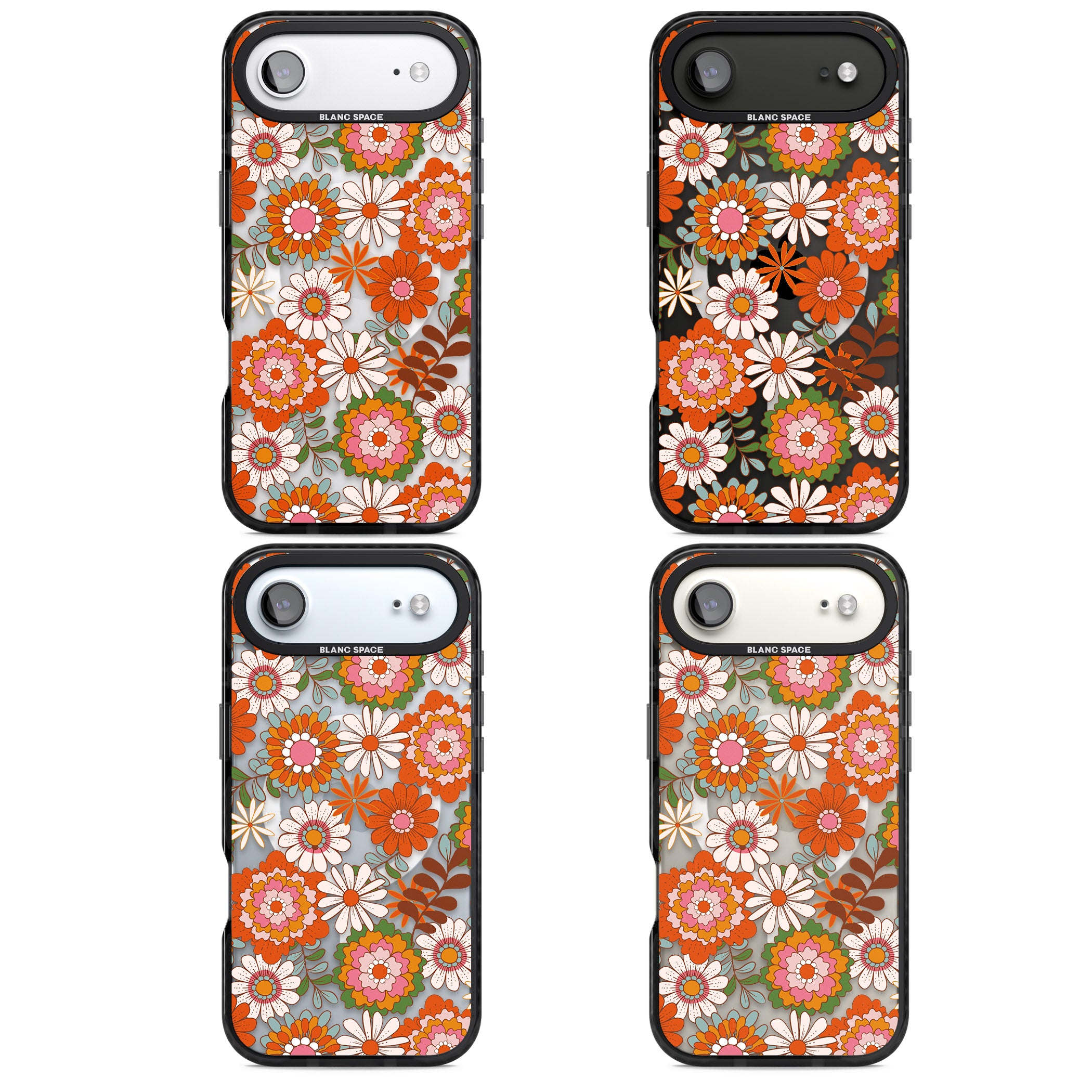 Seventies Bloom iPhone 17 Air Impact Pro Black Phone Case APT Impact Protection