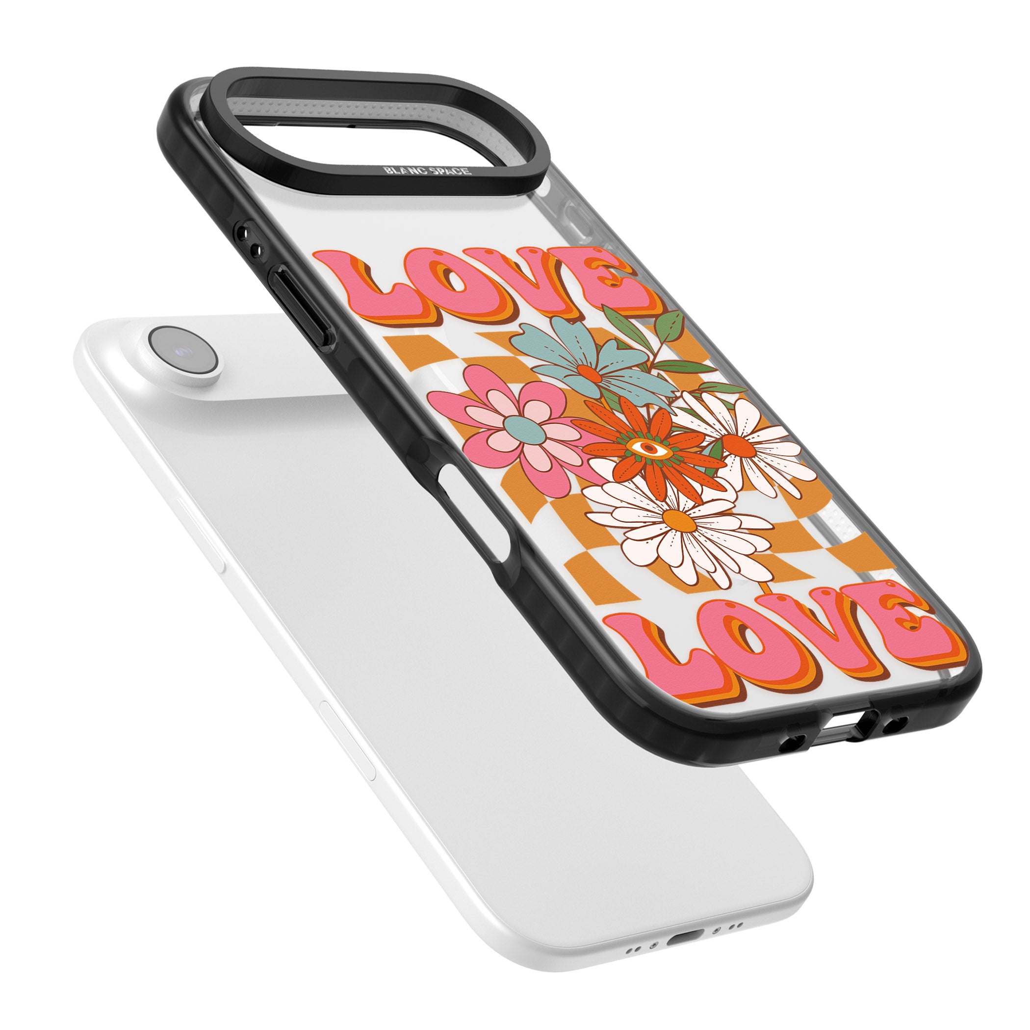 Love Bloom iPhone 17 Air Impact Pro Black Phone Case Colours
