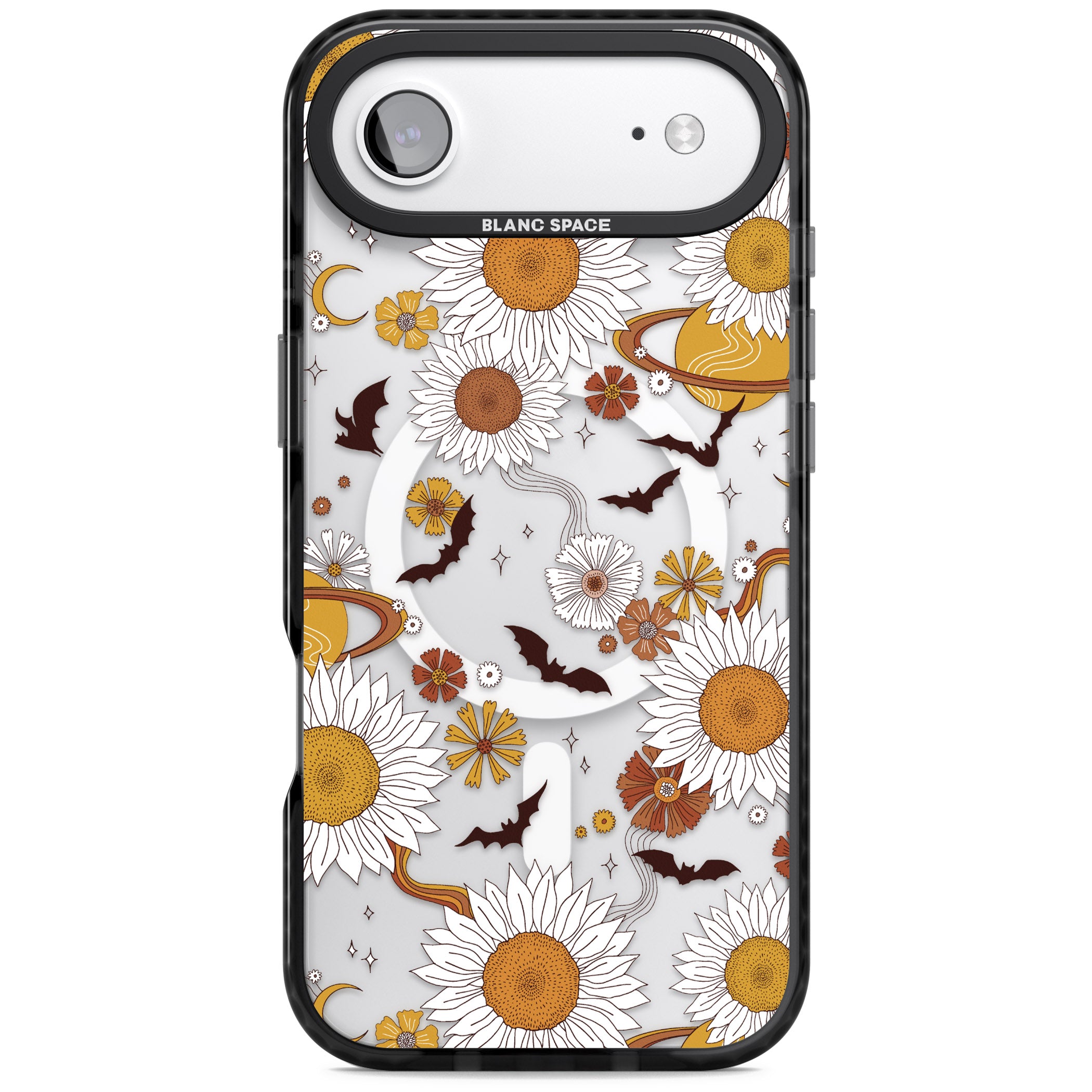 Halloween Bats And Planets iPhone 17 Air Impact Pro Black Phone Case