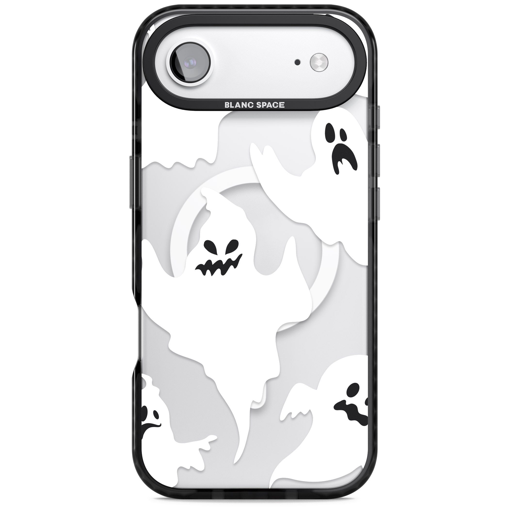Ghost Pattern iPhone 17 Air Impact Pro Black Phone Case