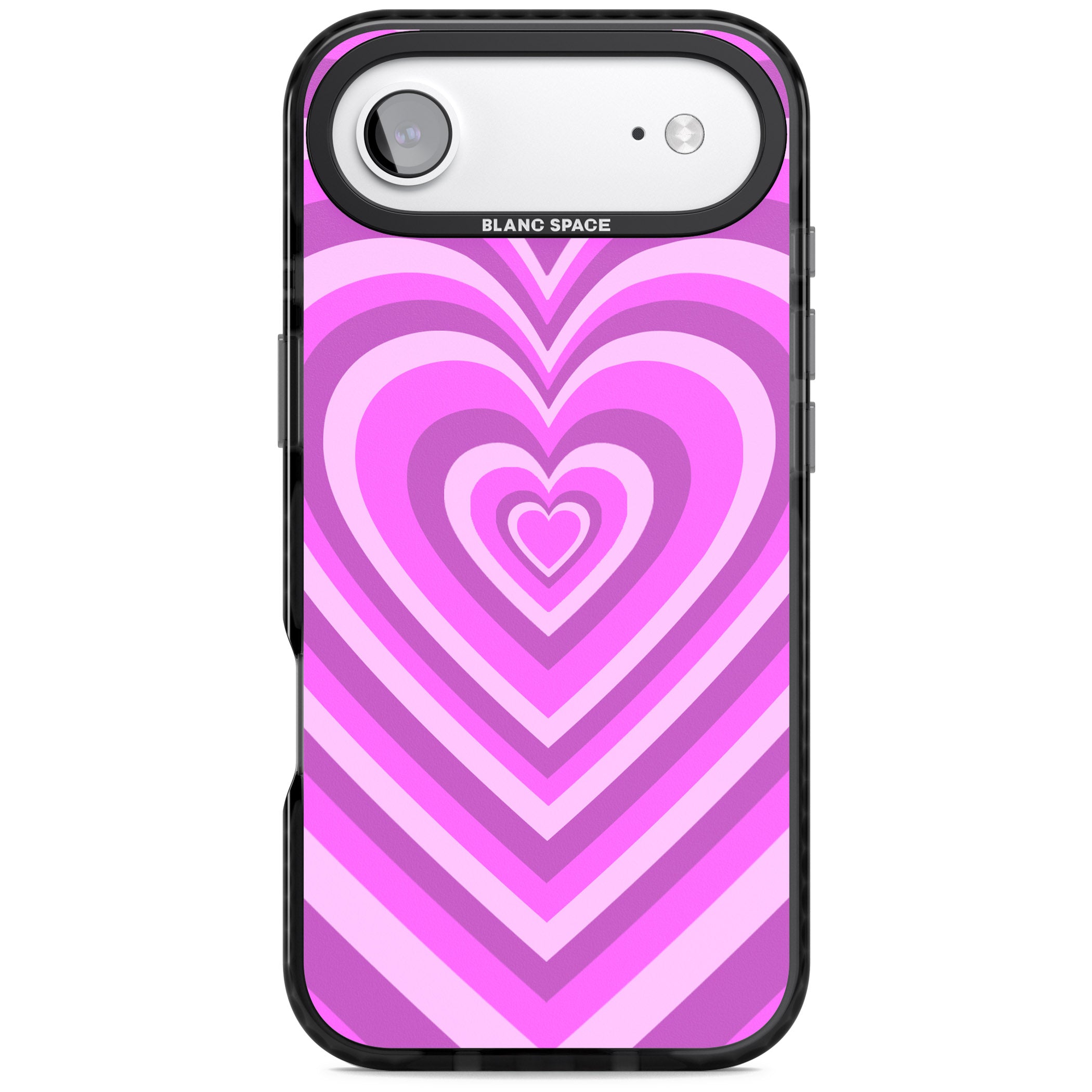 Pink Heart Illusion iPhone 17 Air Impact Pro Black Phone Case