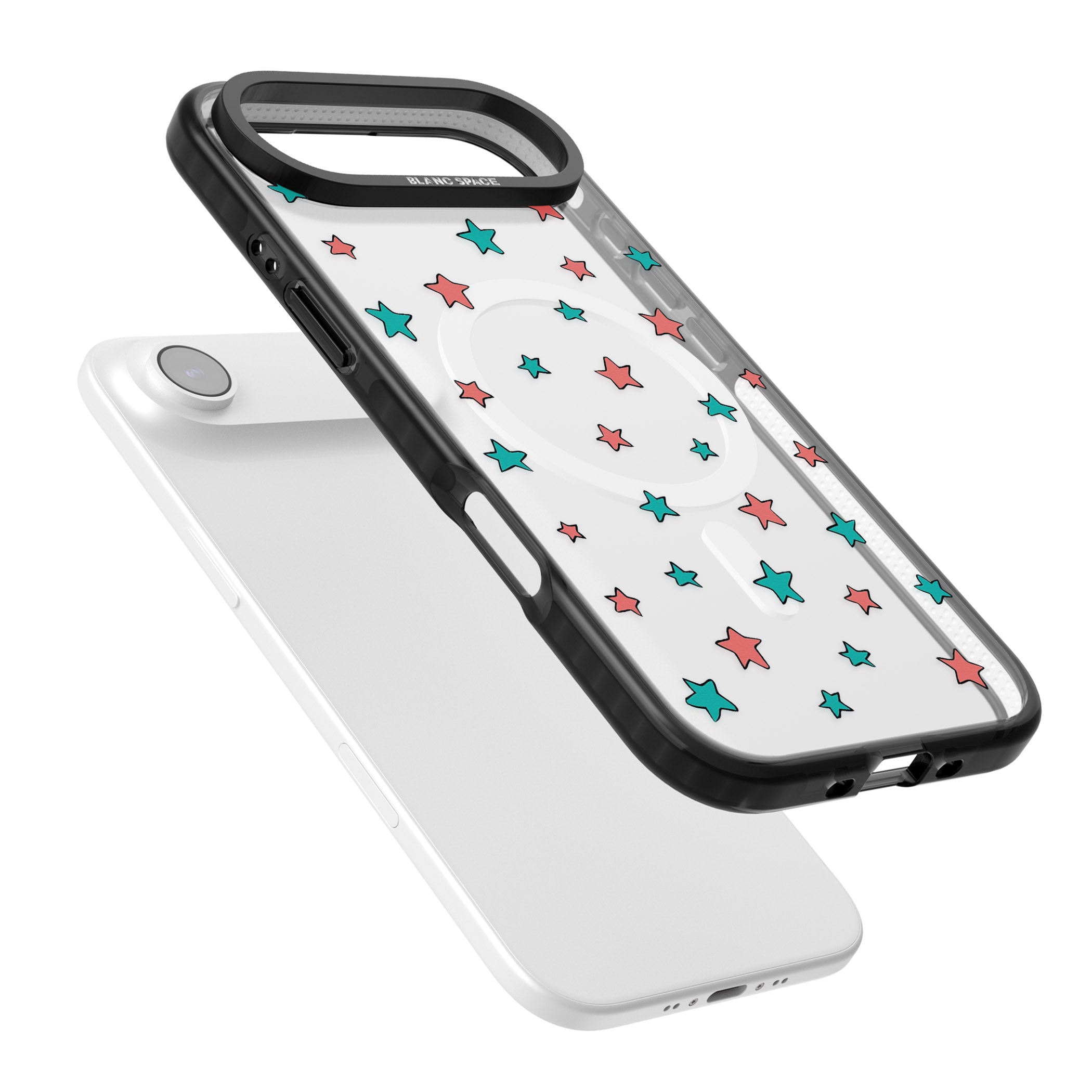 Heartstopper Stars Pattern iPhone 17 Air Impact Pro Black Phone Case Colours