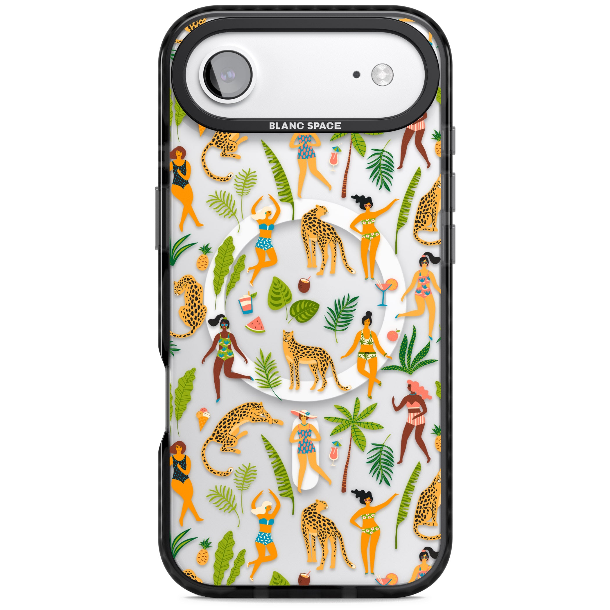 Tropical Party Vibes iPhone 17 Air Impact Pro Black Phone Case