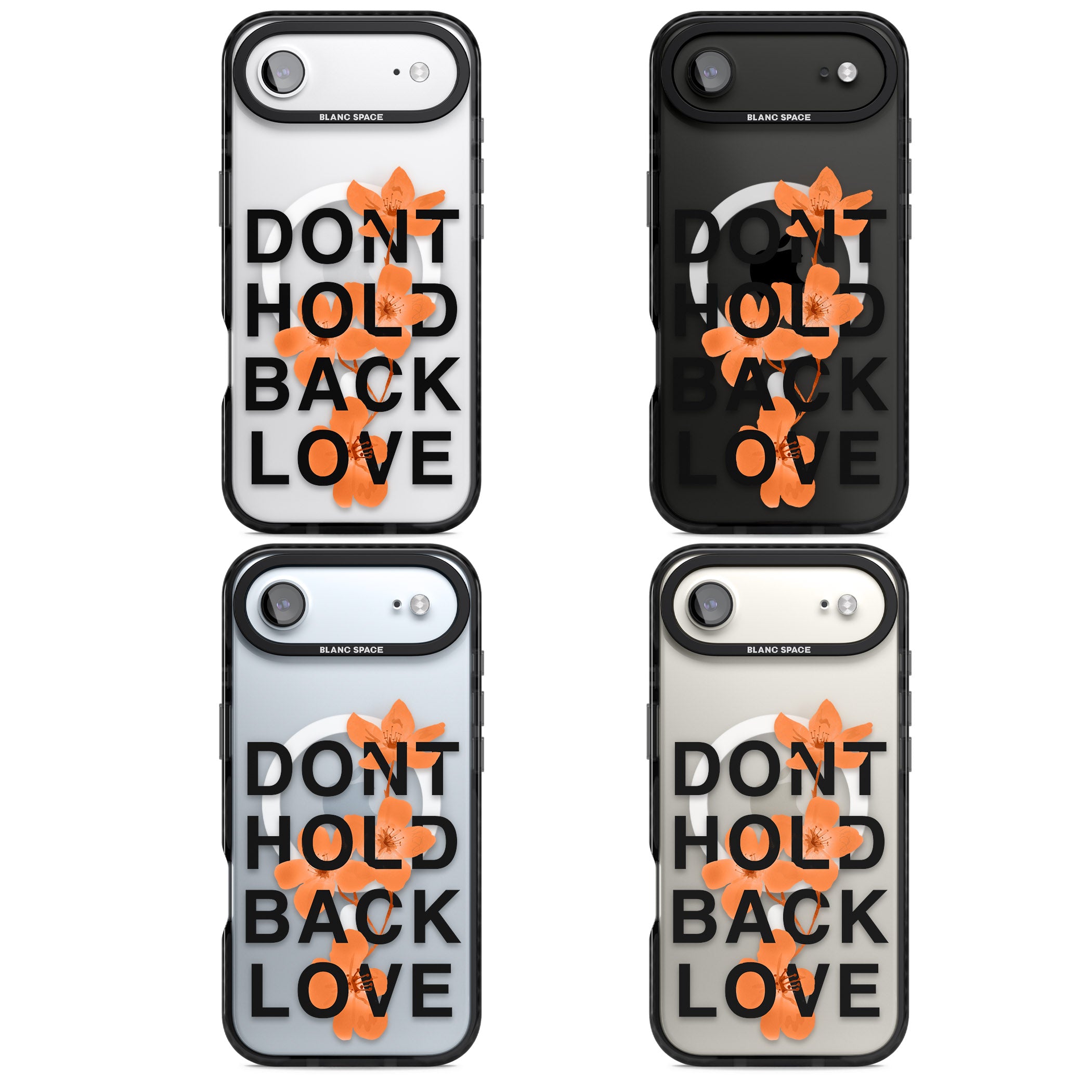 Don'T Hold Back Love Orange & Black iPhone 17 Air Impact Pro Black Phone Case APT Impact Protection