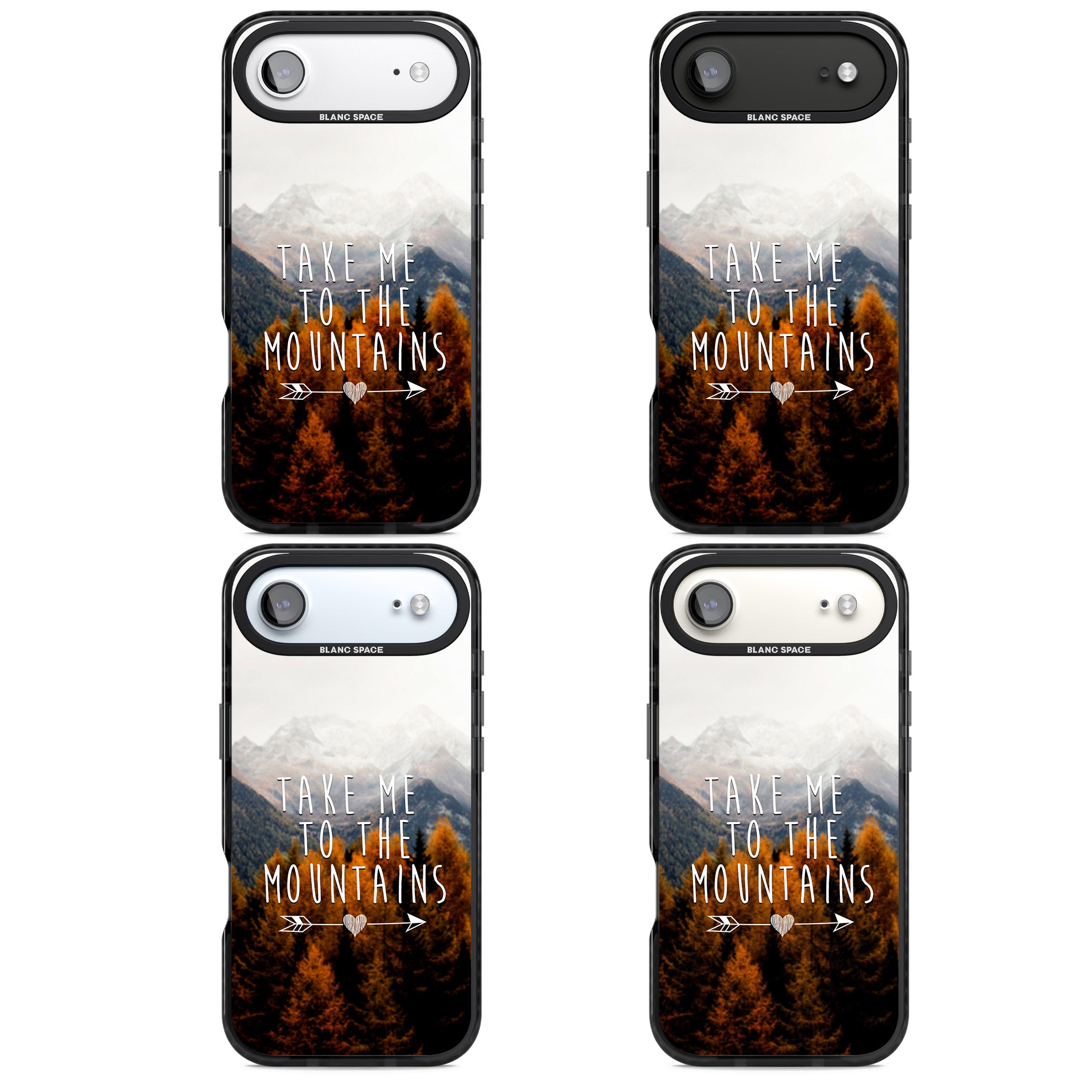Take Me Mountains Quote iPhone 17 Air Impact Pro Black Phone Case APT Impact Protection