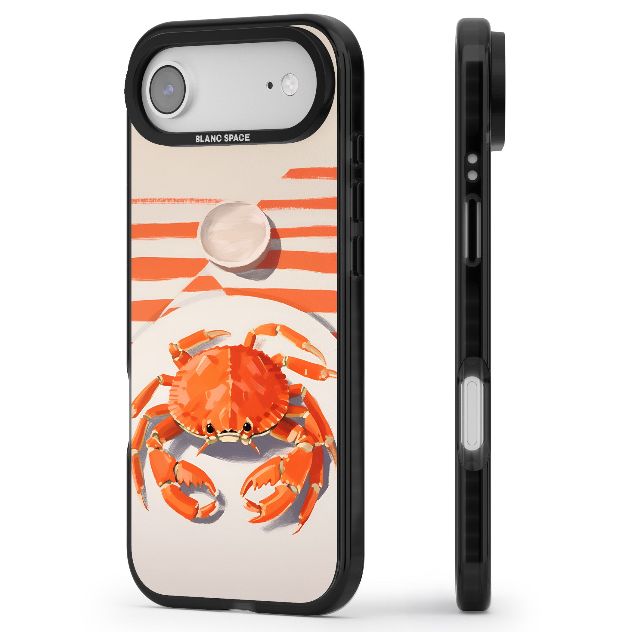 Beach Crab iPhone 17 Air Impact Pro Black Phone Case Side Profile