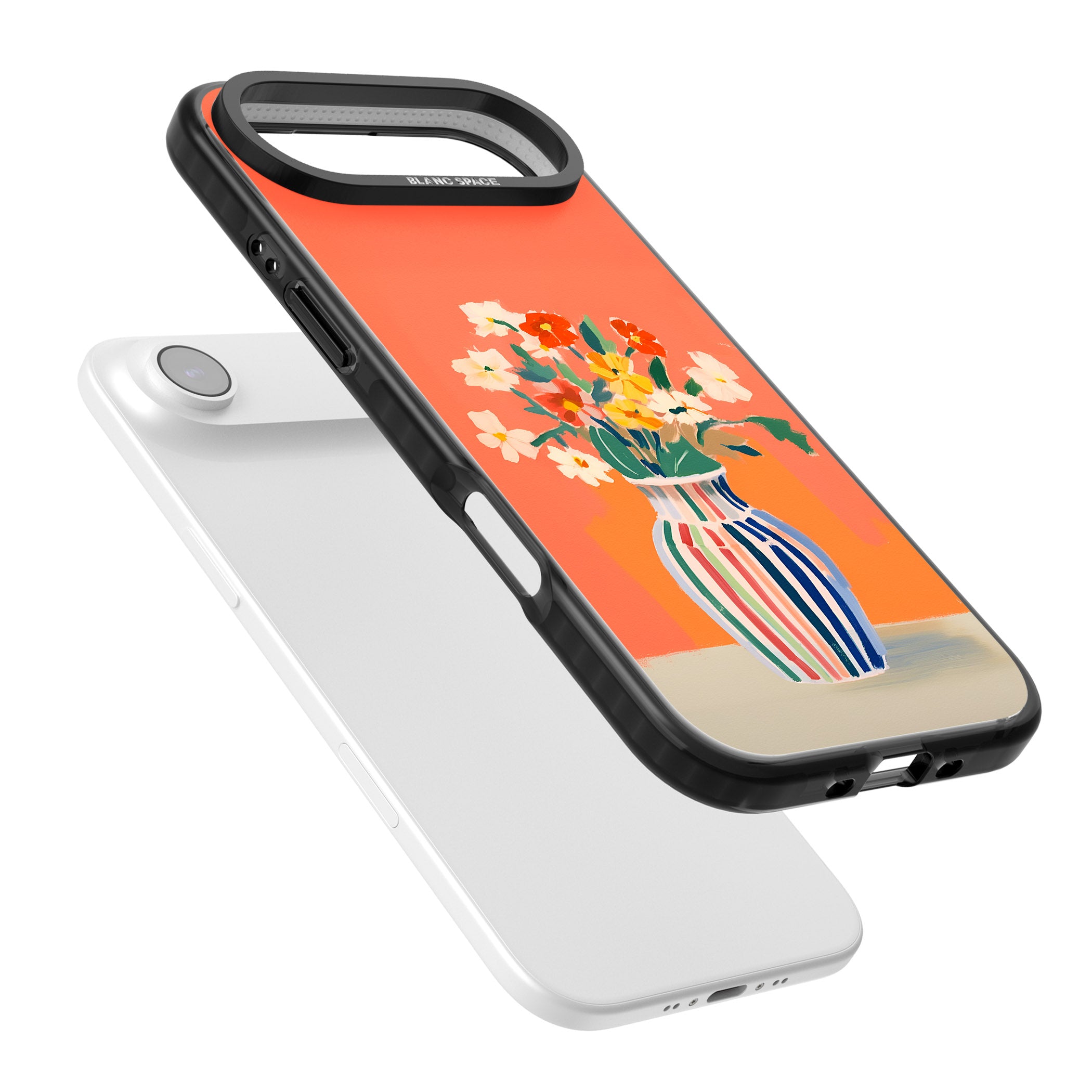 Coral Flower Vase iPhone 17 Air Impact Pro Black Phone Case Colours