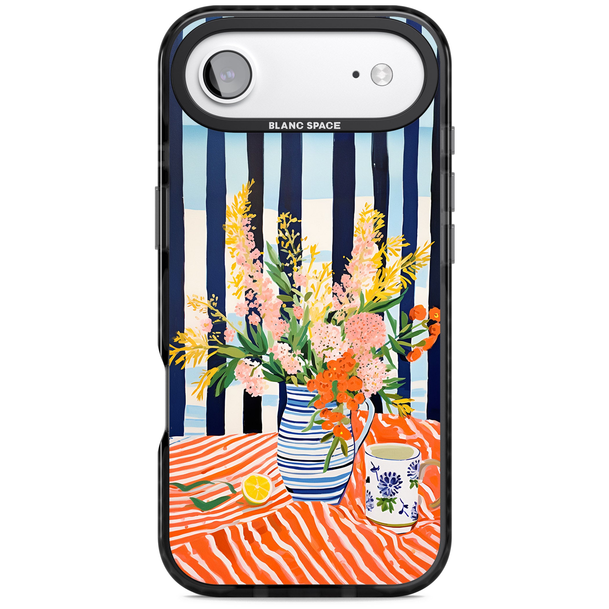 Seaside Flowers iPhone 17 Air Impact Pro Black Phone Case