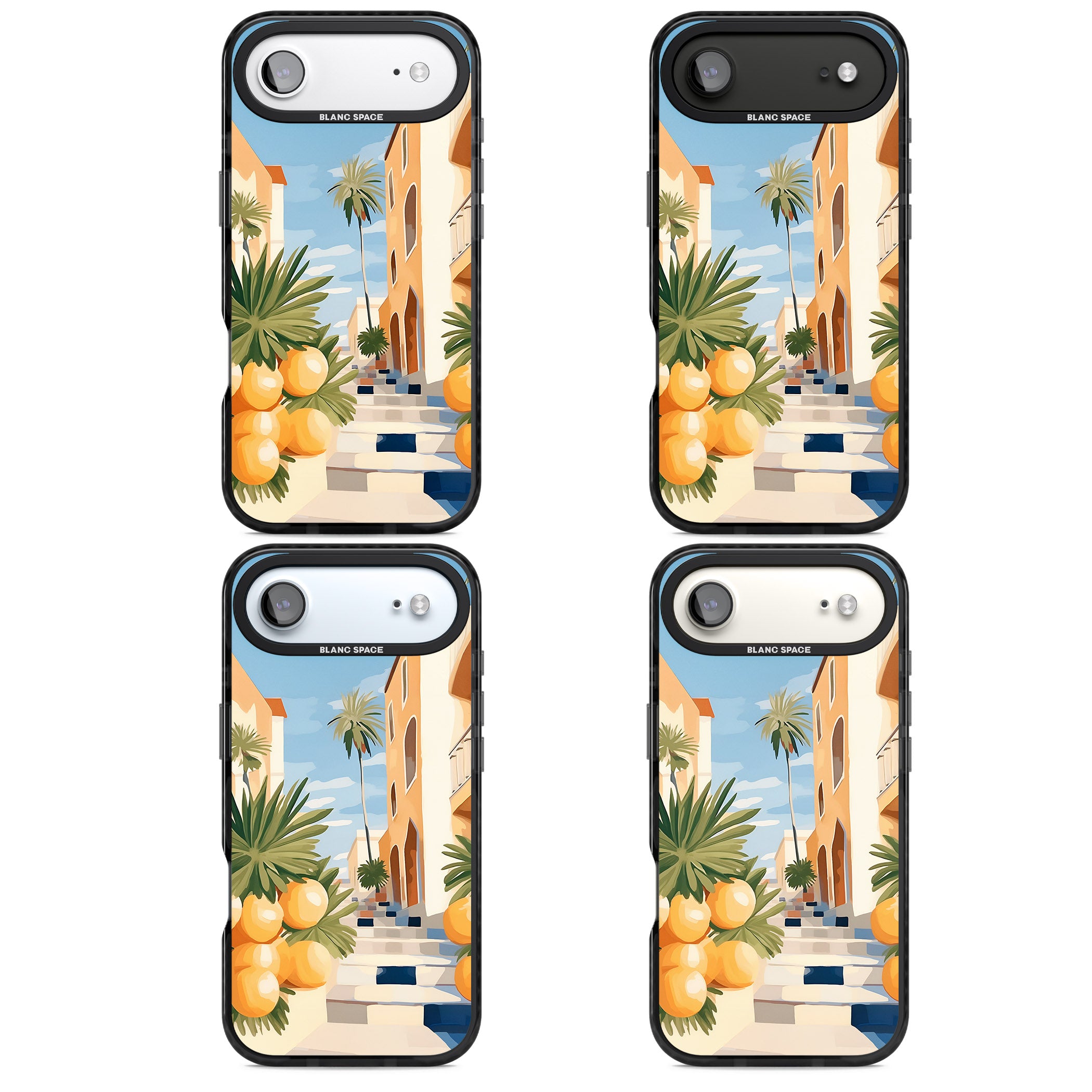 Mediterranean Village iPhone 17 Air Impact Pro Black Phone Case APT Impact Protection
