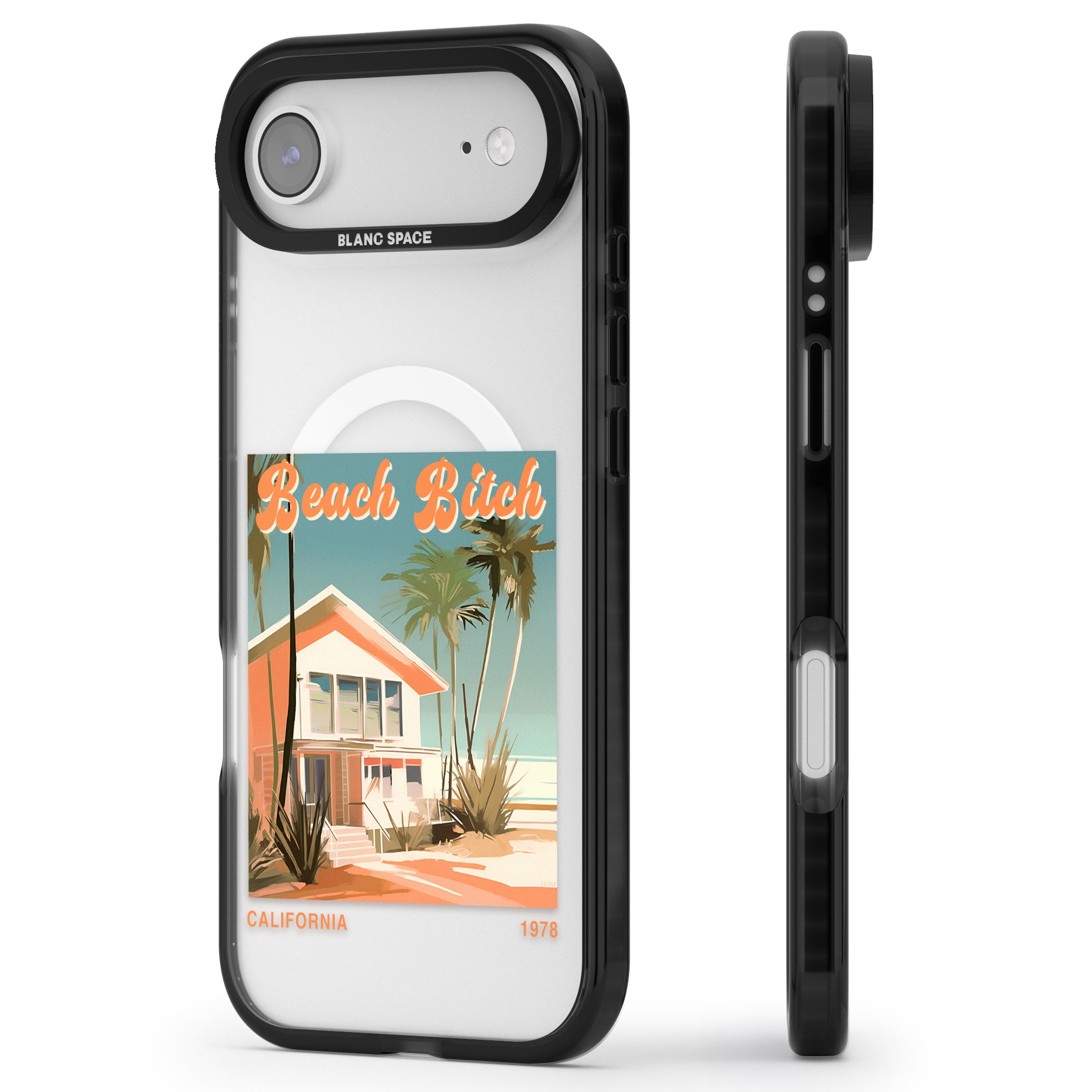 Beach B*tch iPhone 17 Air Impact Pro Black Phone Case Side Profile