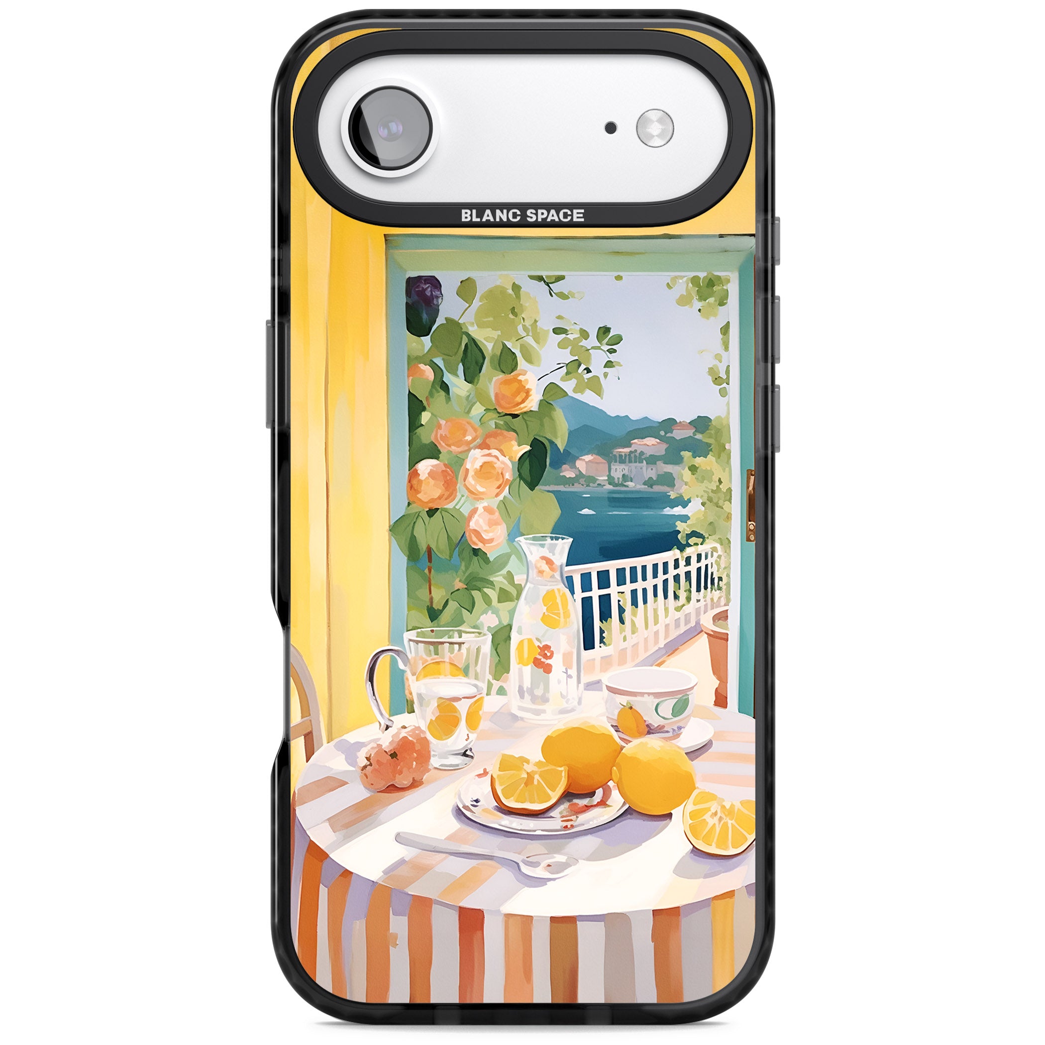 Amalfi Breakfast Balcony iPhone 17 Air Impact Pro Black Phone Case