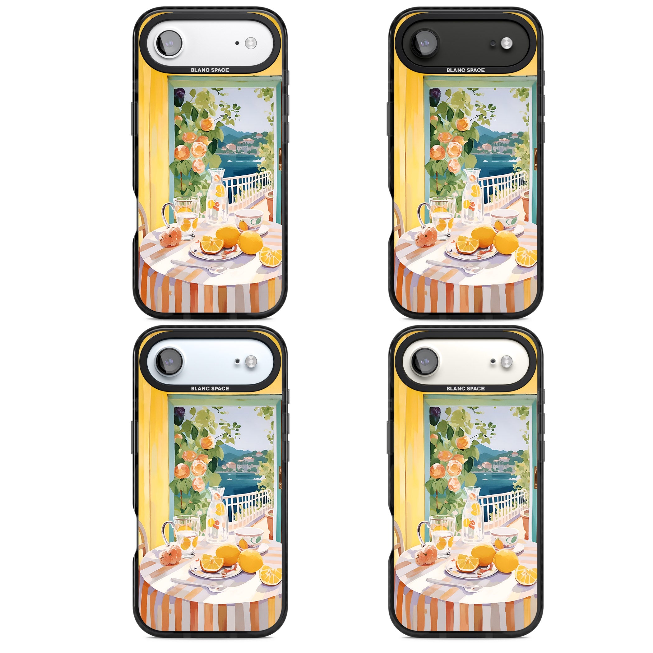 Amalfi Breakfast Balcony iPhone 17 Air Impact Pro Black Phone Case APT Impact Protection