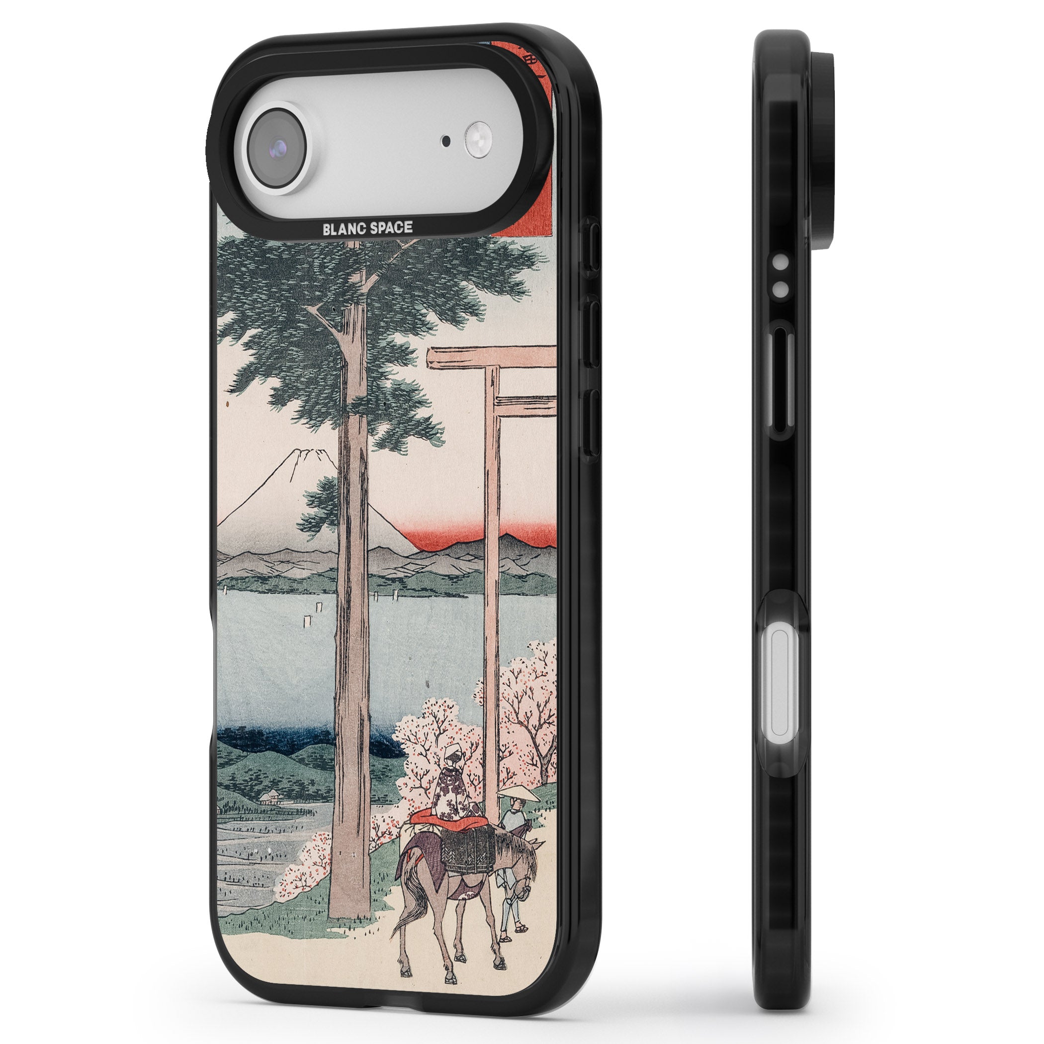 Gates To Mt. Fuji iPhone 17 Air Impact Pro Black Phone Case Side Profile
