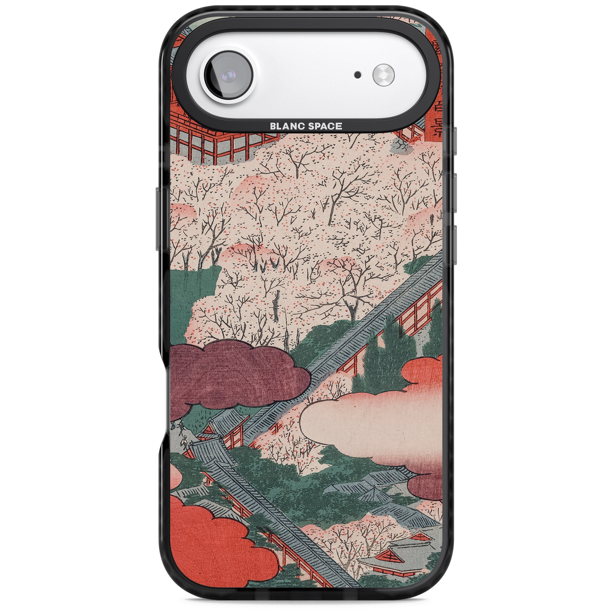 Vintage Japanese Illustrations Japanese City iPhone 17 Air Impact Pro Black Phone Case