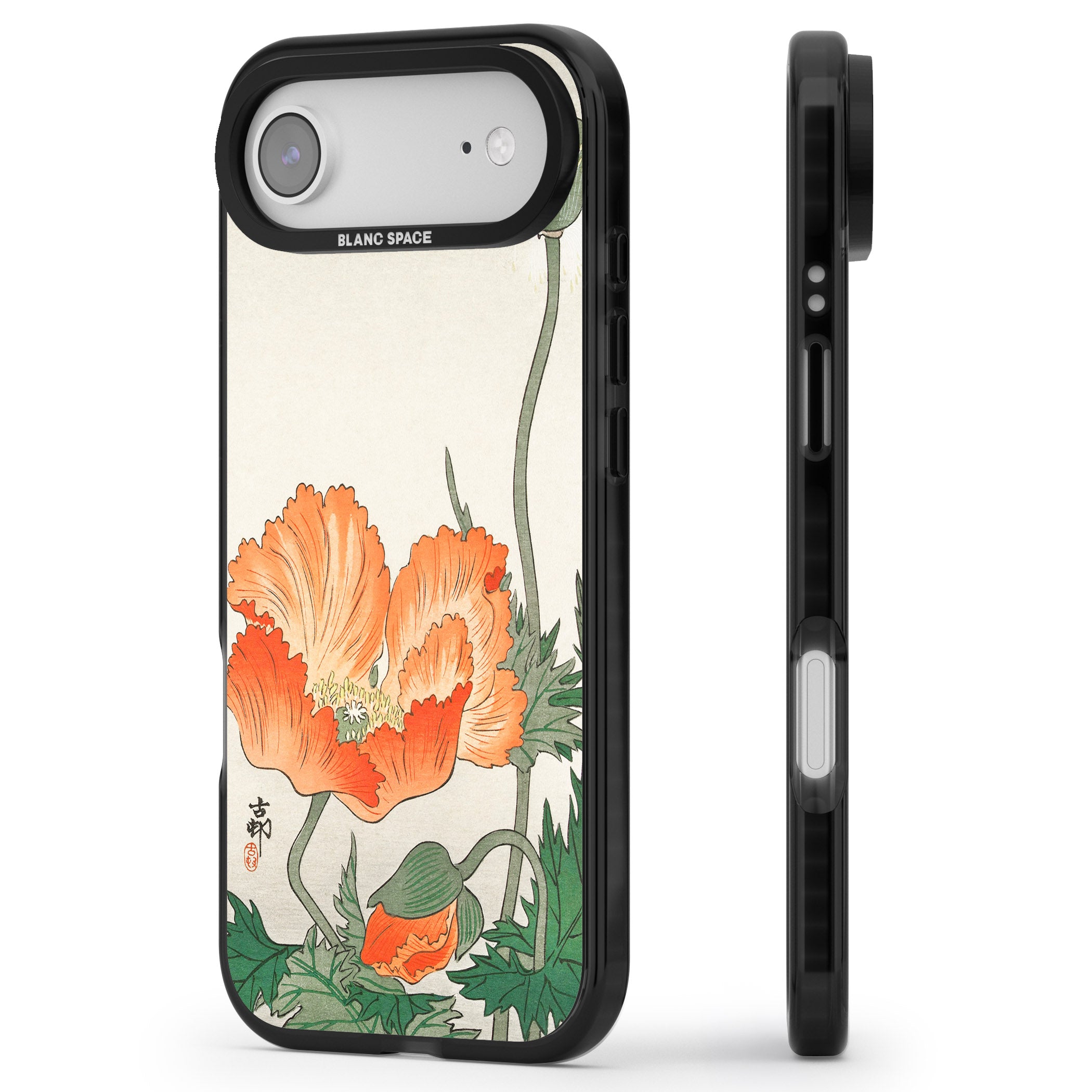 Birds And Plants By Ohara Koson iPhone 17 Air Impact Pro Black Phone Case Side Profile