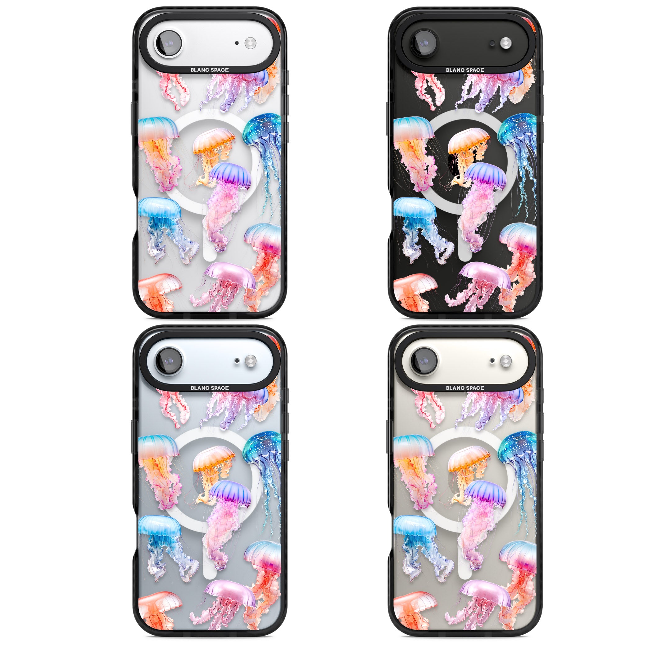 Vibrant Jellyfish iPhone 17 Air Impact Pro Black Phone Case APT Impact Protection