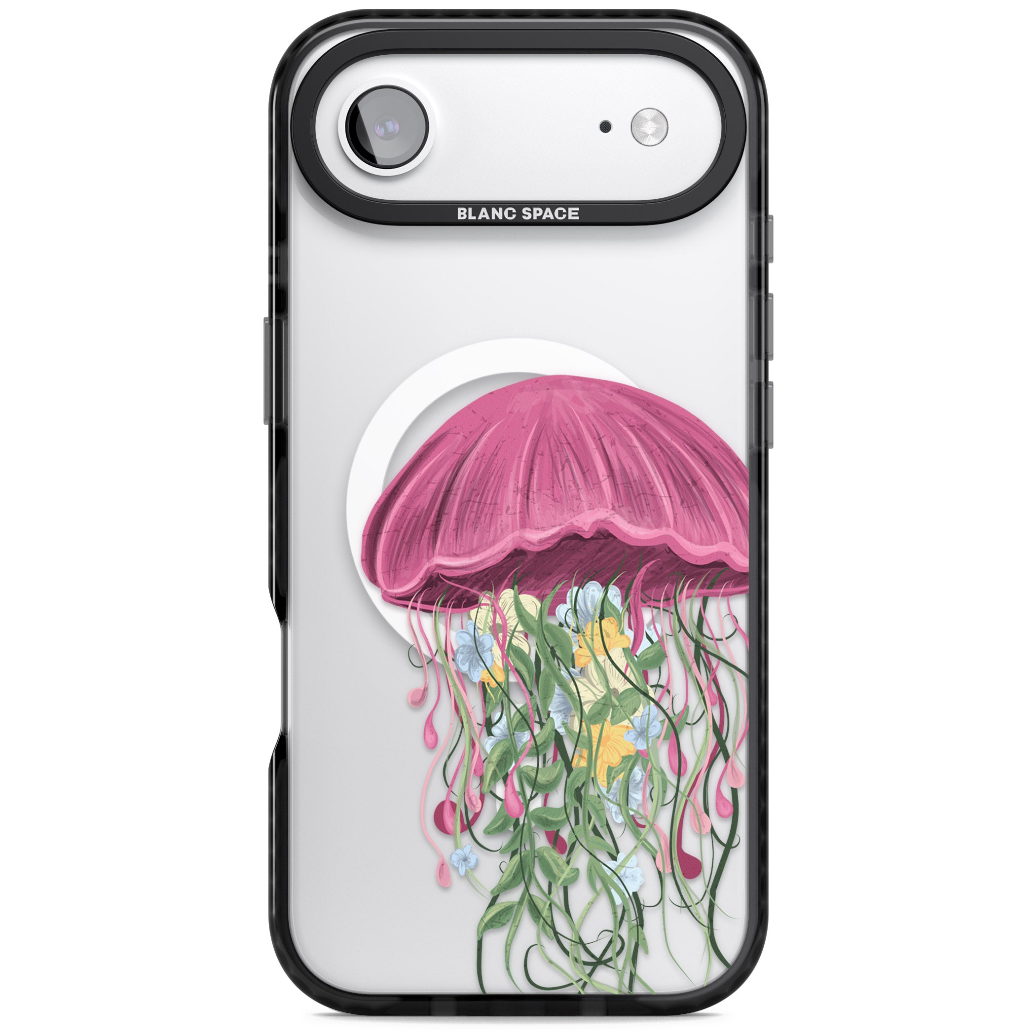Botanical Jellyfish iPhone 17 Air Impact Pro Black Phone Case