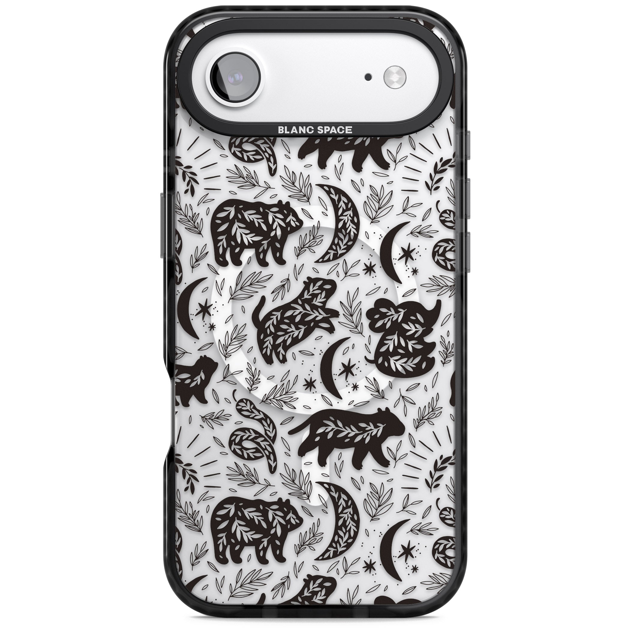 Midnight Forest Animals iPhone 17 Air Impact Pro Black Phone Case