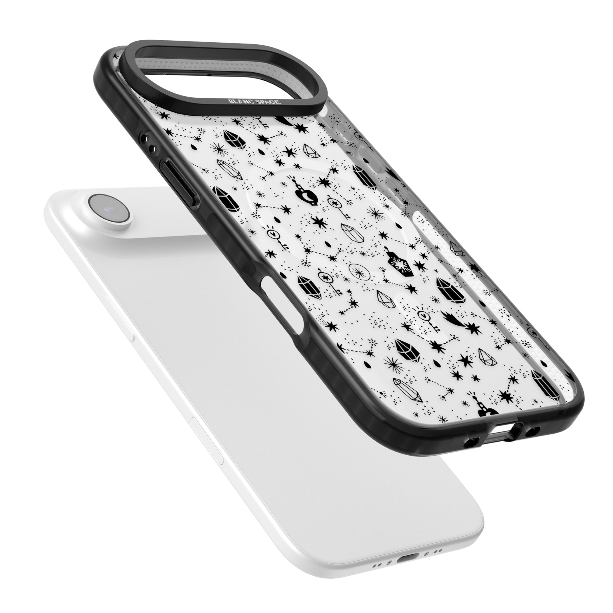 Black Cosmic Crystal iPhone 17 Air Impact Pro Black Phone Case Colours