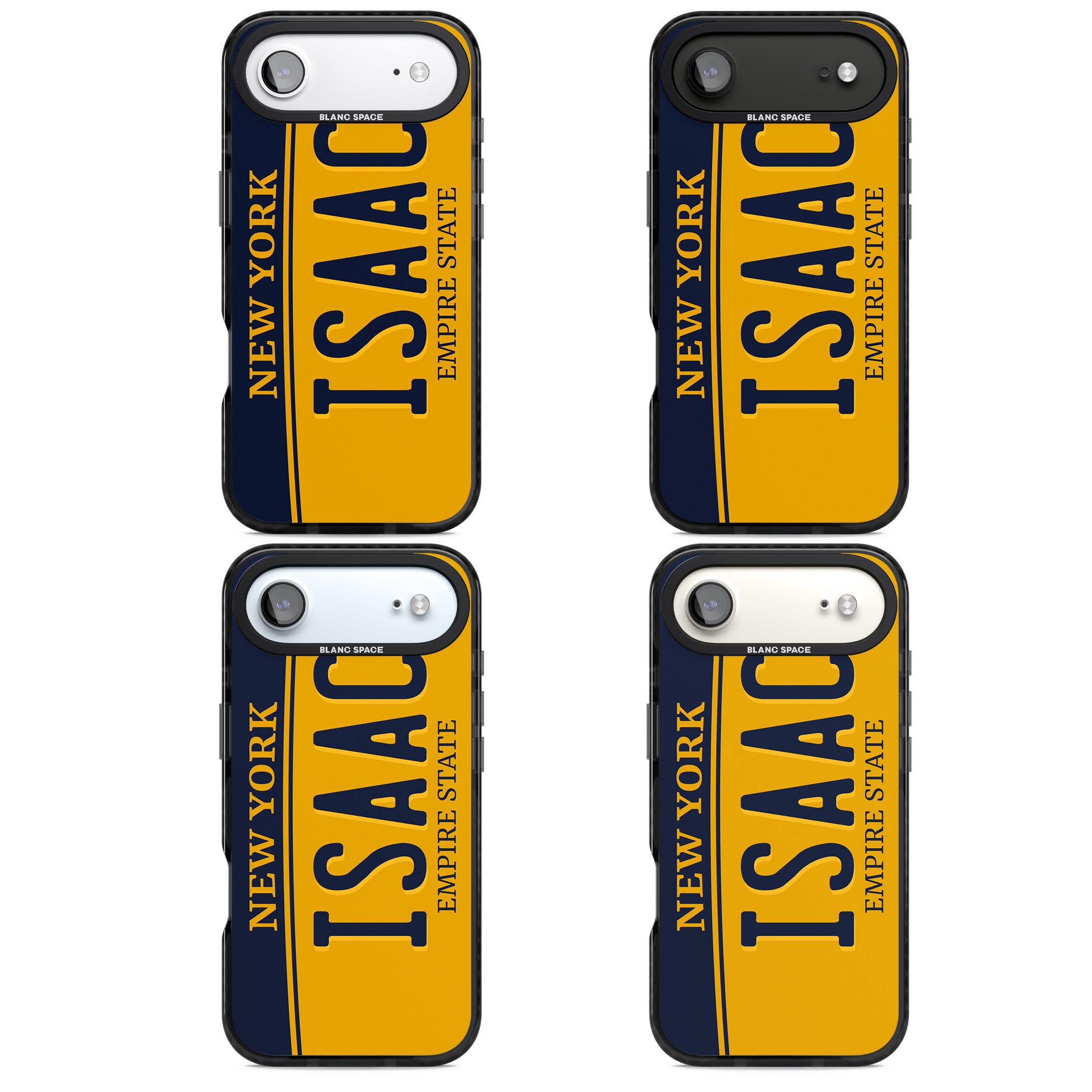 Personalised New York License Plate iPhone 17 Air Impact Pro Black Phone Case APT Impact Protection