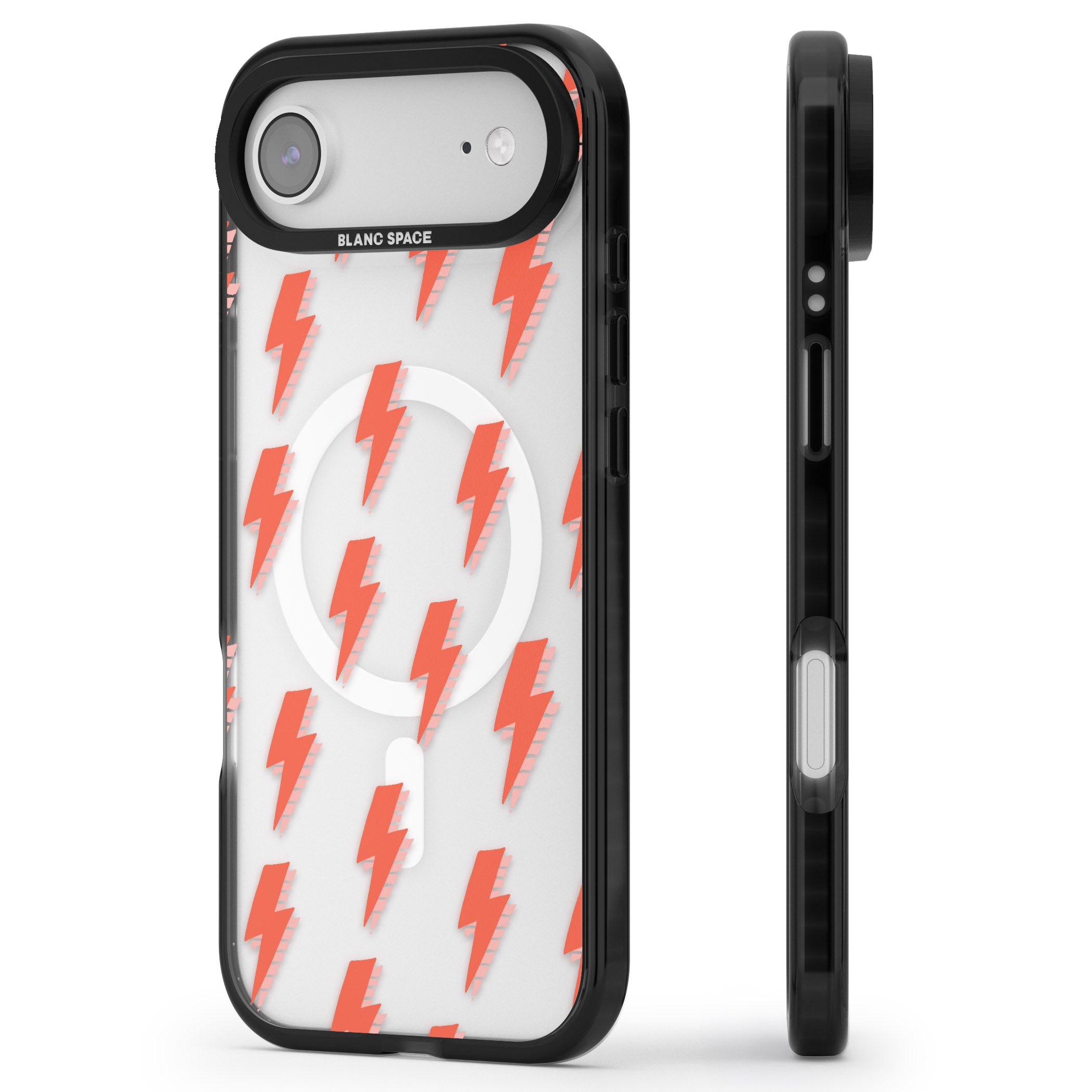 Pop Lightning iPhone 17 Air Impact Pro Black Phone Case Side Profile
