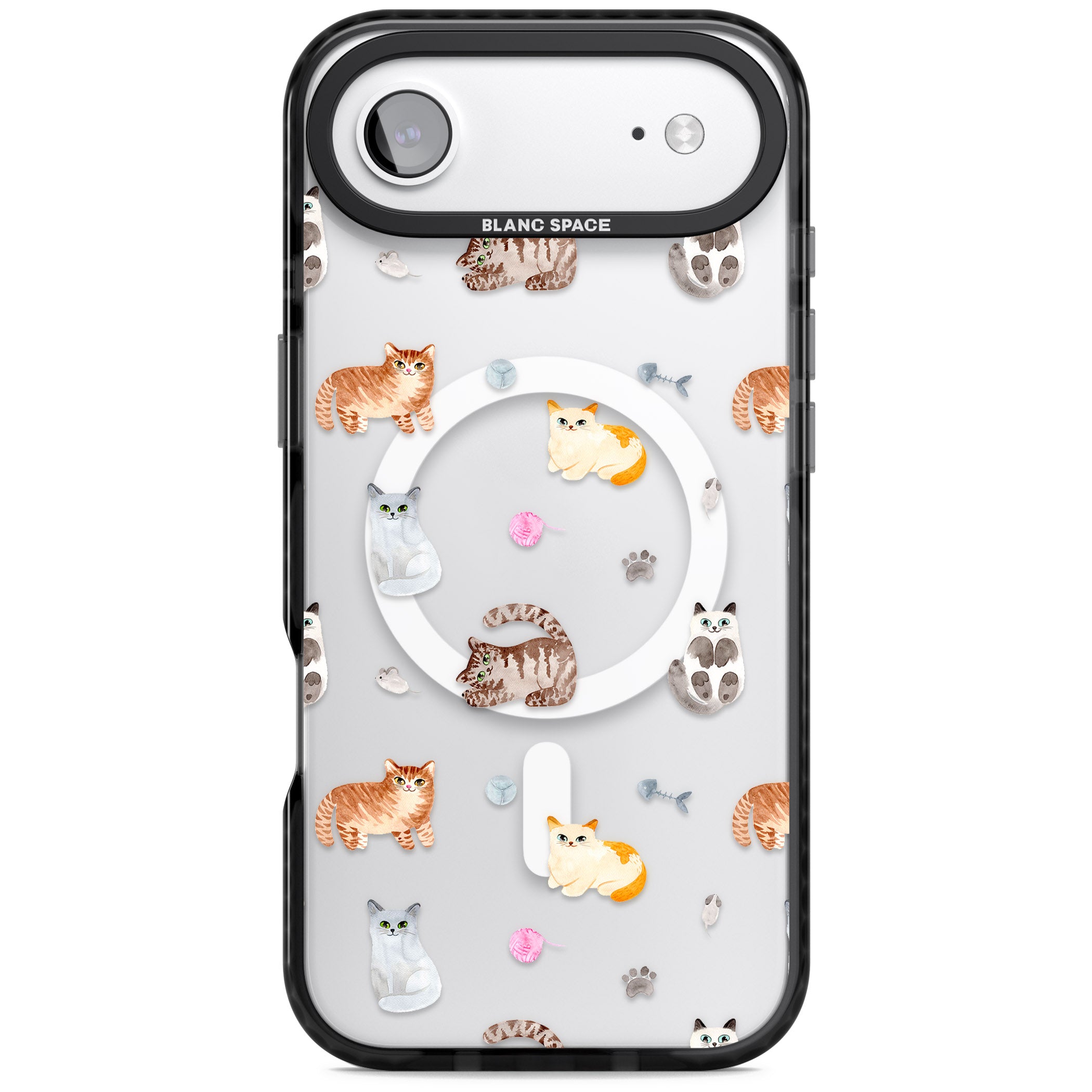 Playful Cats iPhone 17 Air Impact Pro Black Phone Case