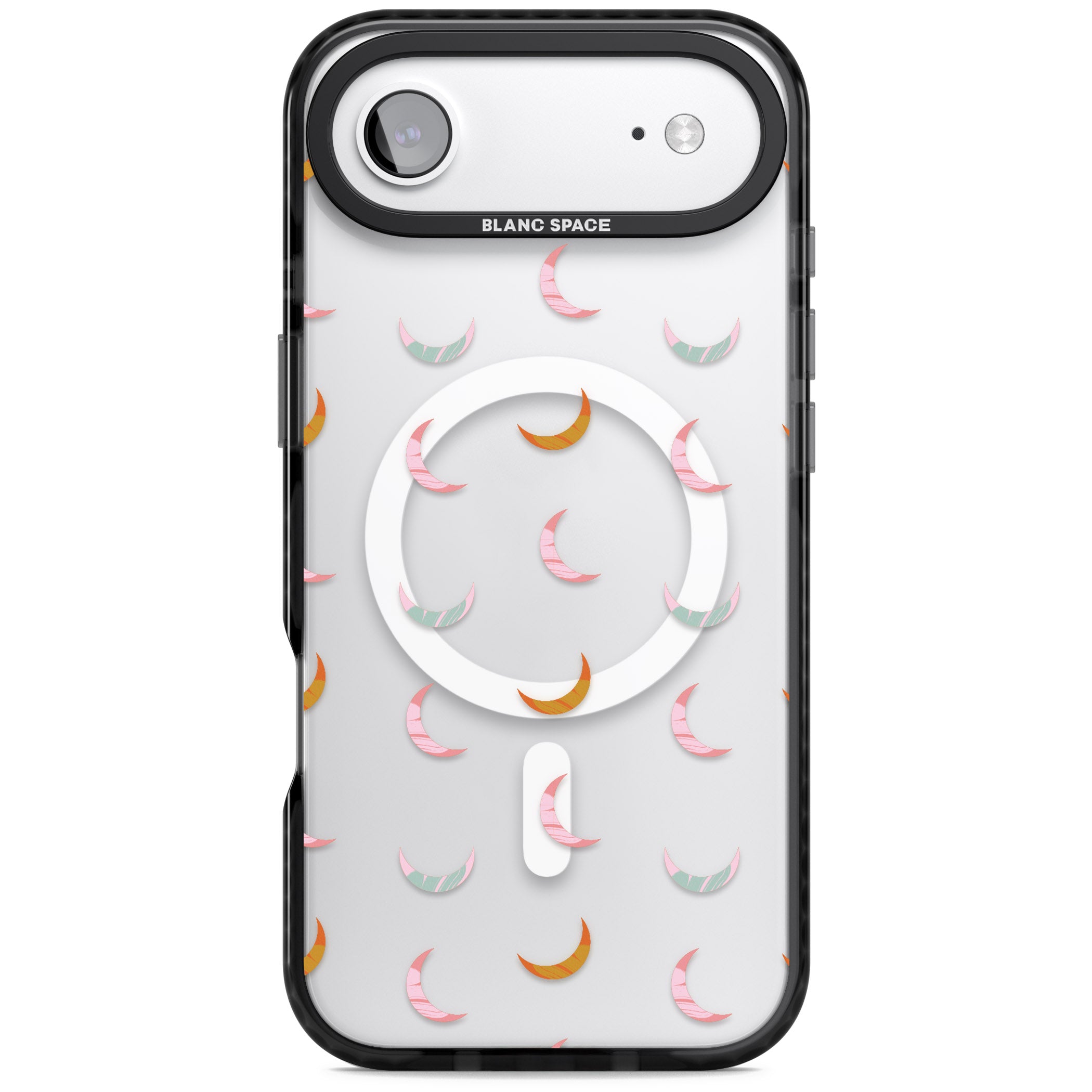 Colourful Crescent Moons iPhone 17 Air Impact Pro Black Phone Case