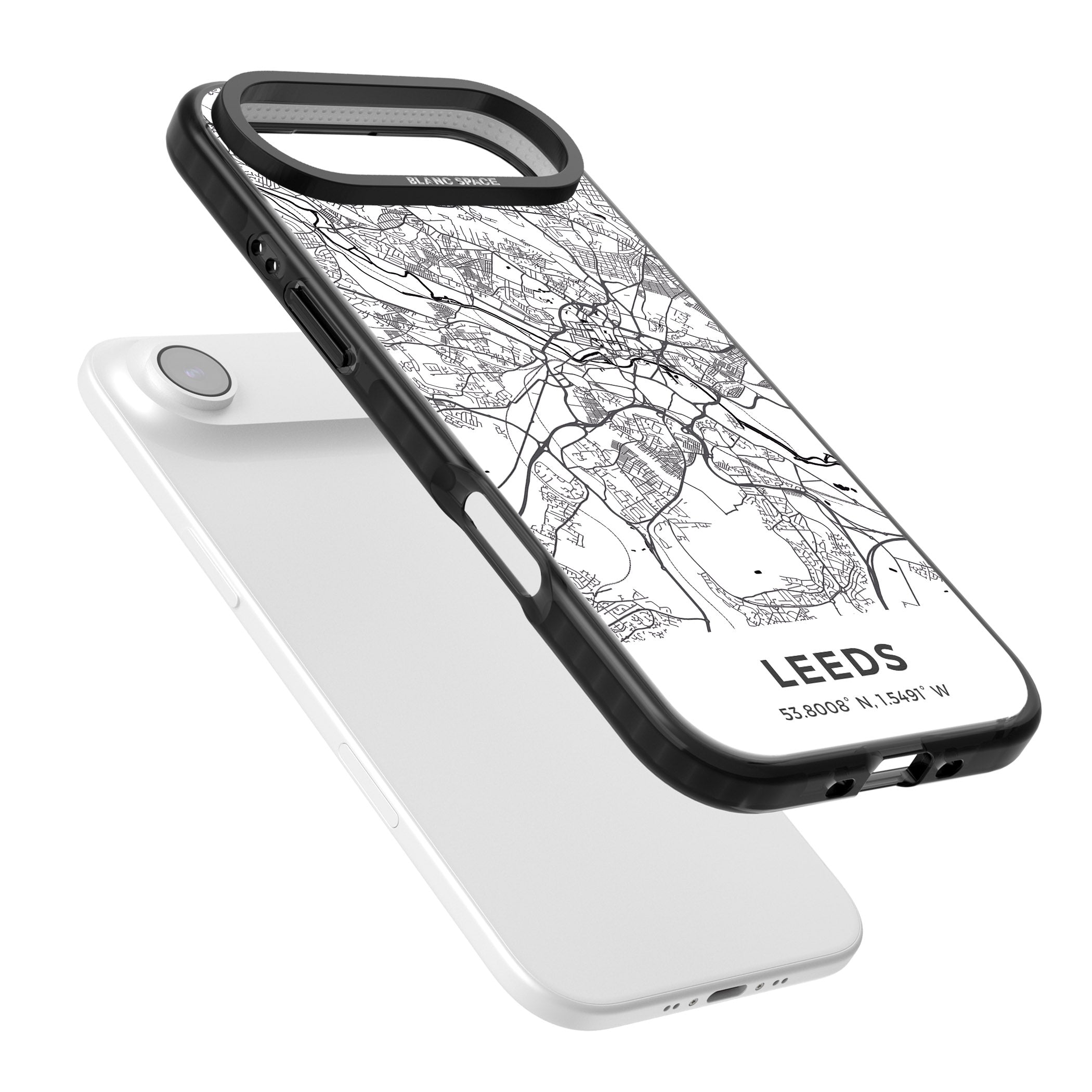 Leeds Map iPhone 17 Air Impact Pro Black Phone Case Colours