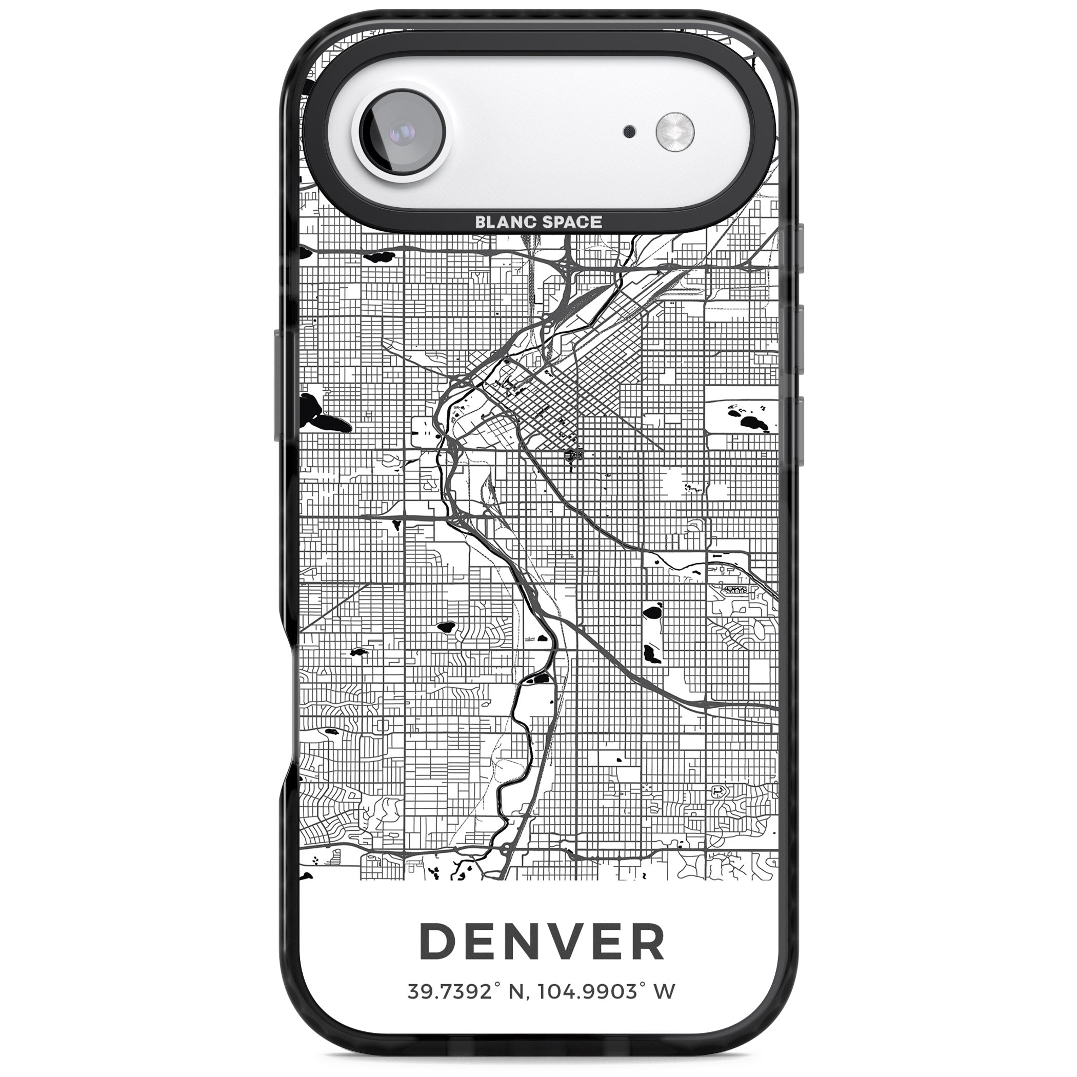 Denver Map iPhone 17 Air Impact Pro Black Phone Case