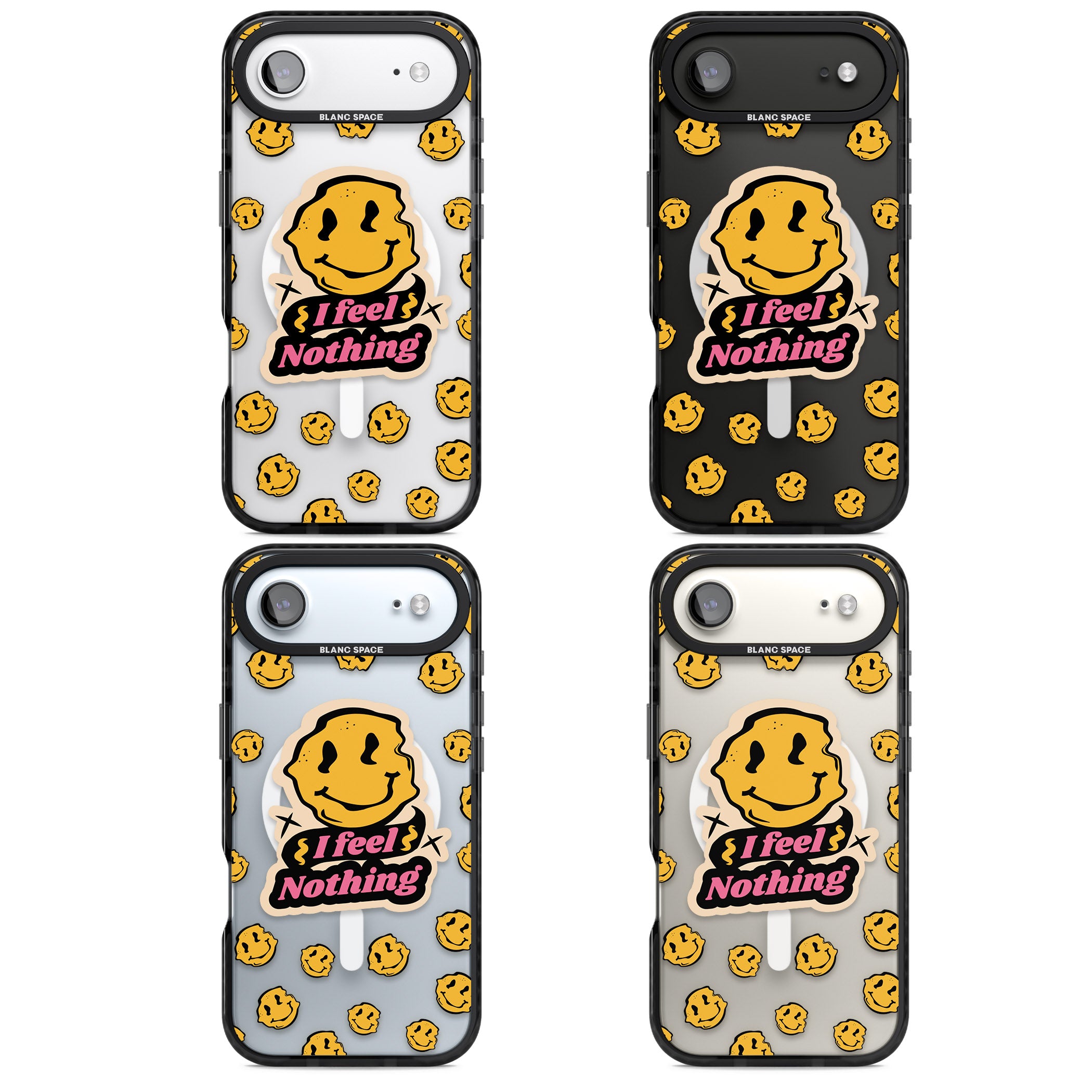 I Feel Nothing (Clear) iPhone 17 Air Impact Pro Black Phone Case APT Impact Protection