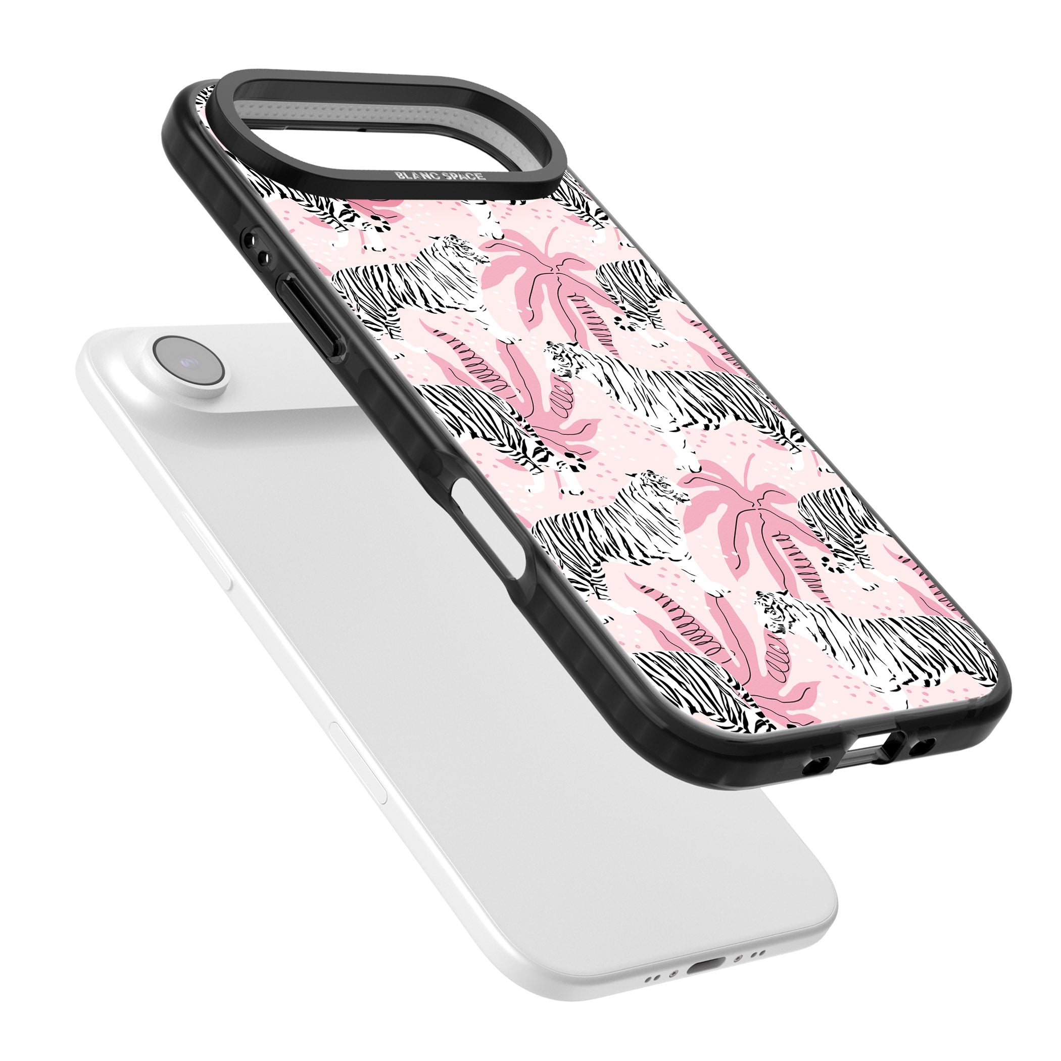 Pink Tiger Palm iPhone 17 Air Impact Pro Black Phone Case Colours