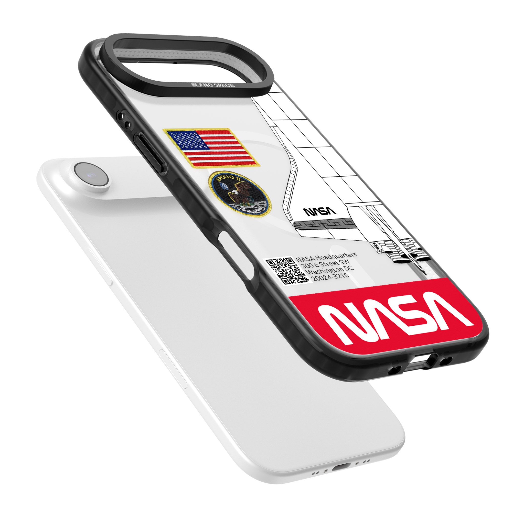 Nasa Apollo 11 iPhone 17 Air Impact Pro Black Phone Case Colours