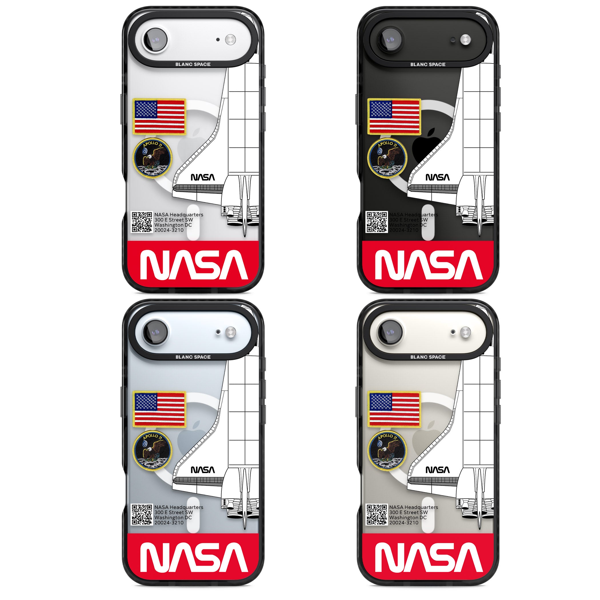 Nasa Apollo 11 iPhone 17 Air Impact Pro Black Phone Case APT Impact Protection