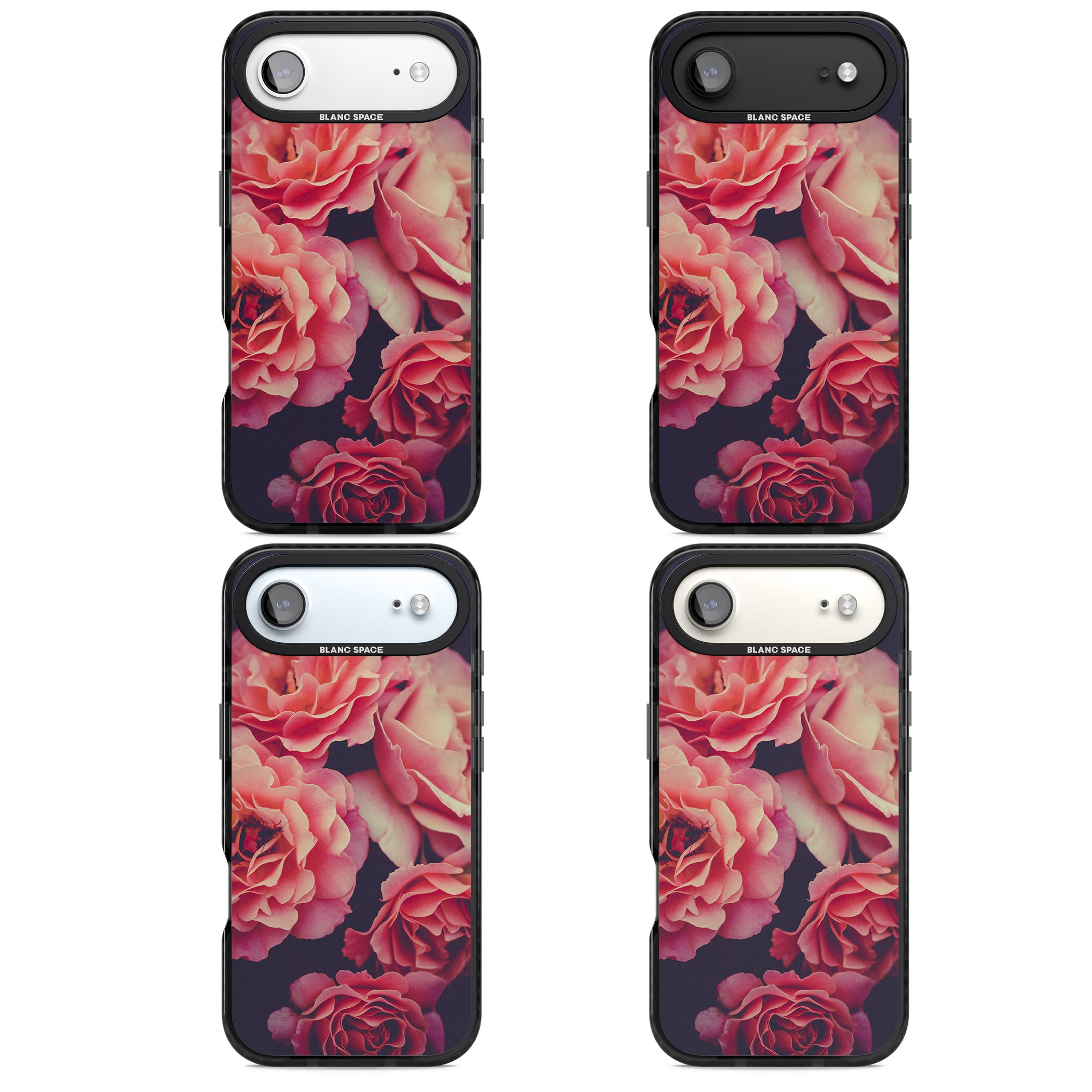 Midnight Rose Bloom iPhone 17 Air Impact Pro Black Phone Case APT Impact Protection