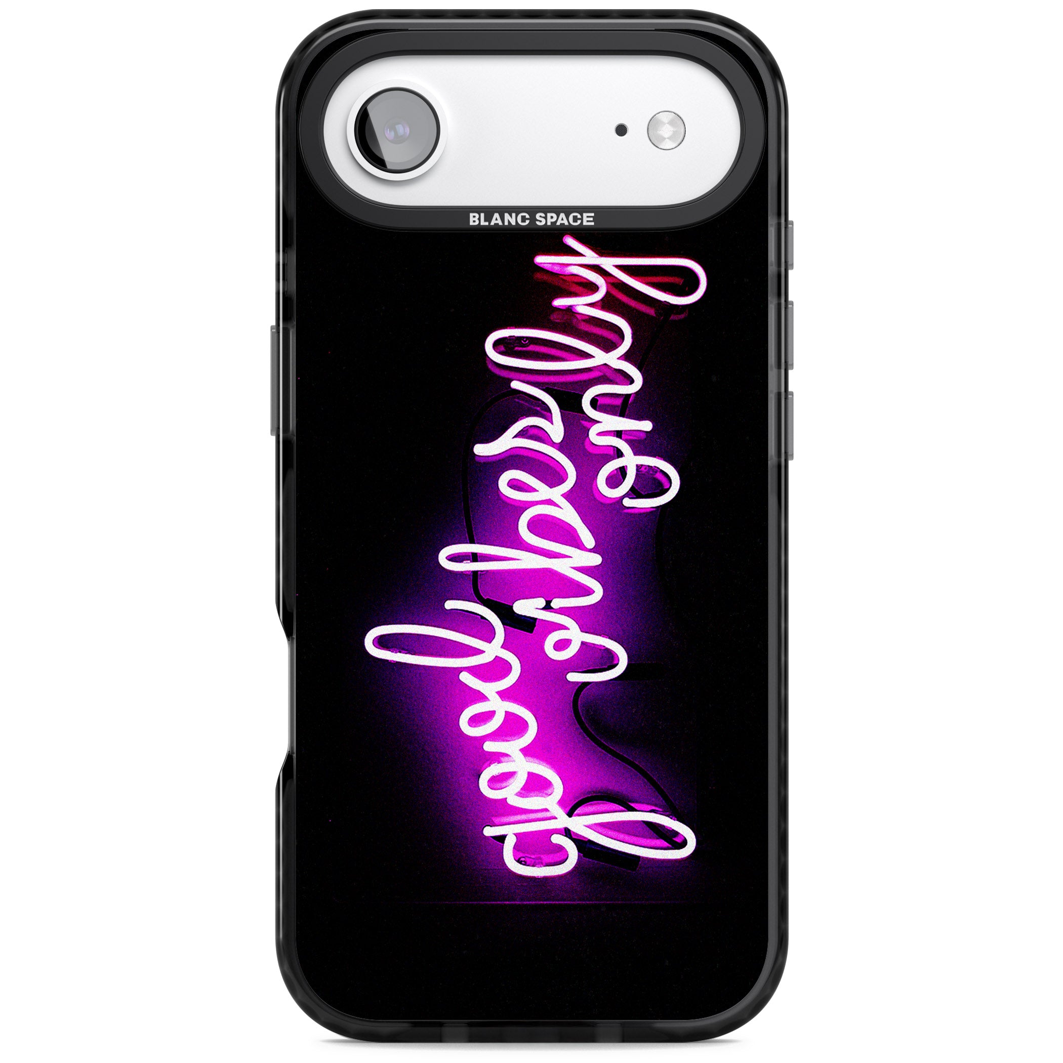 Good Vibes Only Neon Glow iPhone 17 Air Impact Pro Black Phone Case