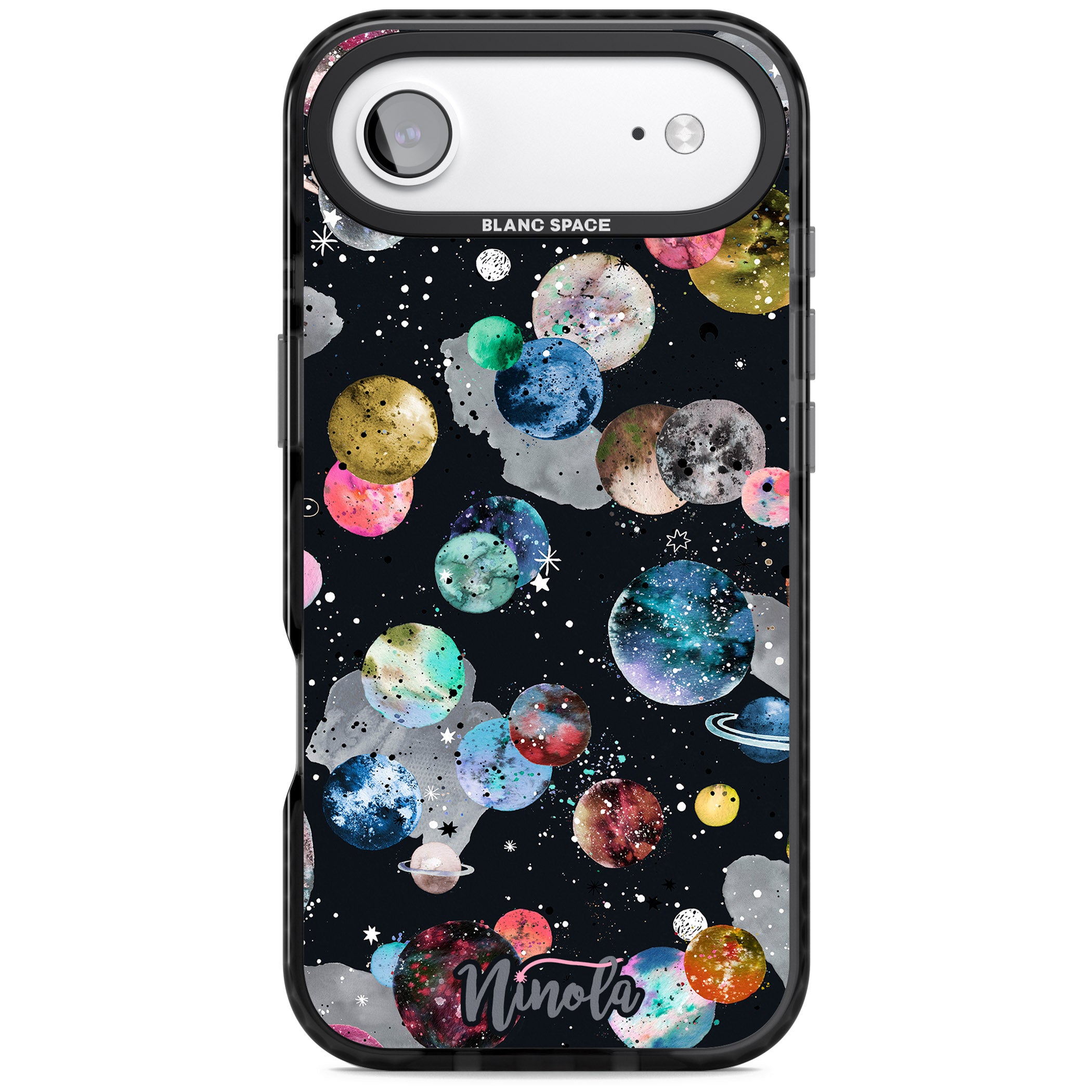 Cosmic Galaxy iPhone 17 Air Impact Pro Black Phone Case