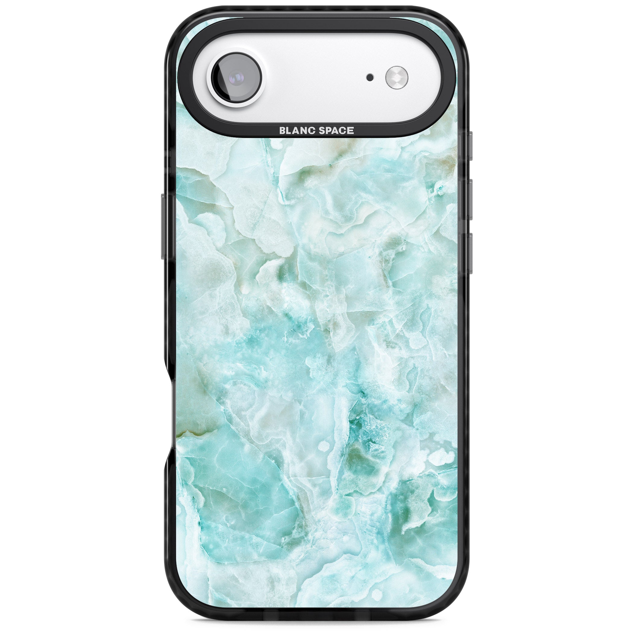 Aqua Onyx Marble iPhone 17 Air Impact Pro Black Phone Case