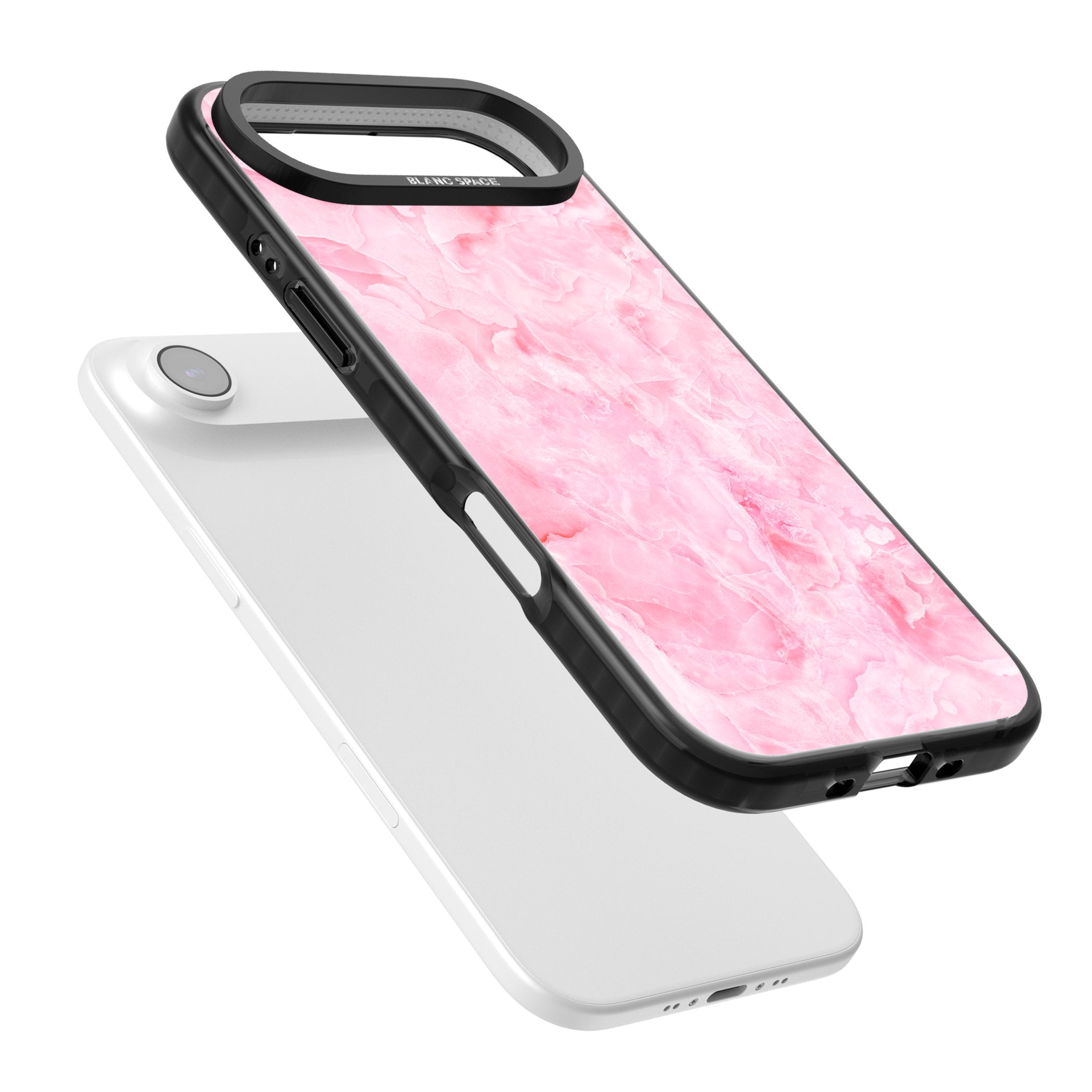 Pink Onyx Marble iPhone 17 Air Impact Pro Black Phone Case Colours