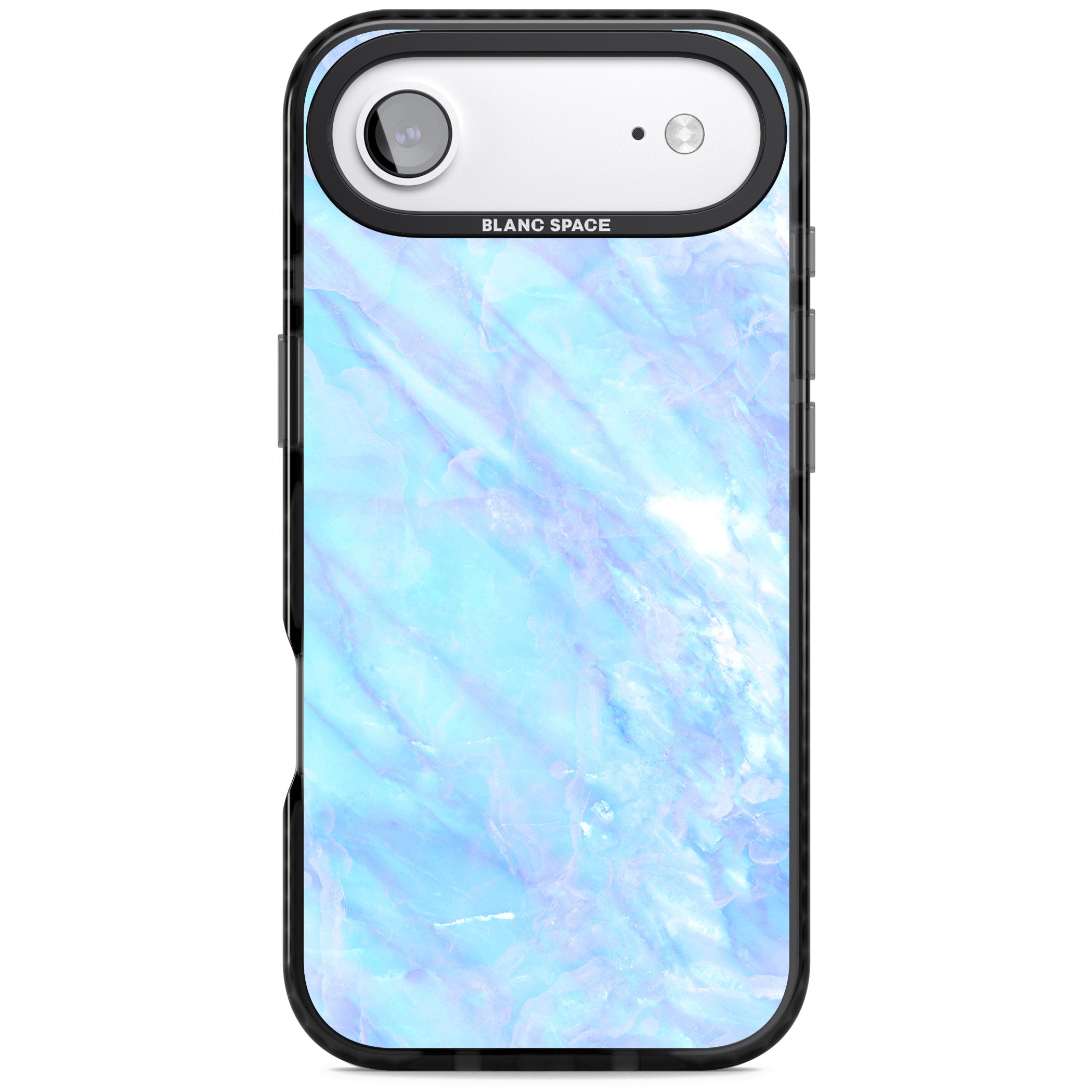 Iridescent Crystal Marble iPhone 17 Air Impact Pro Black Phone Case