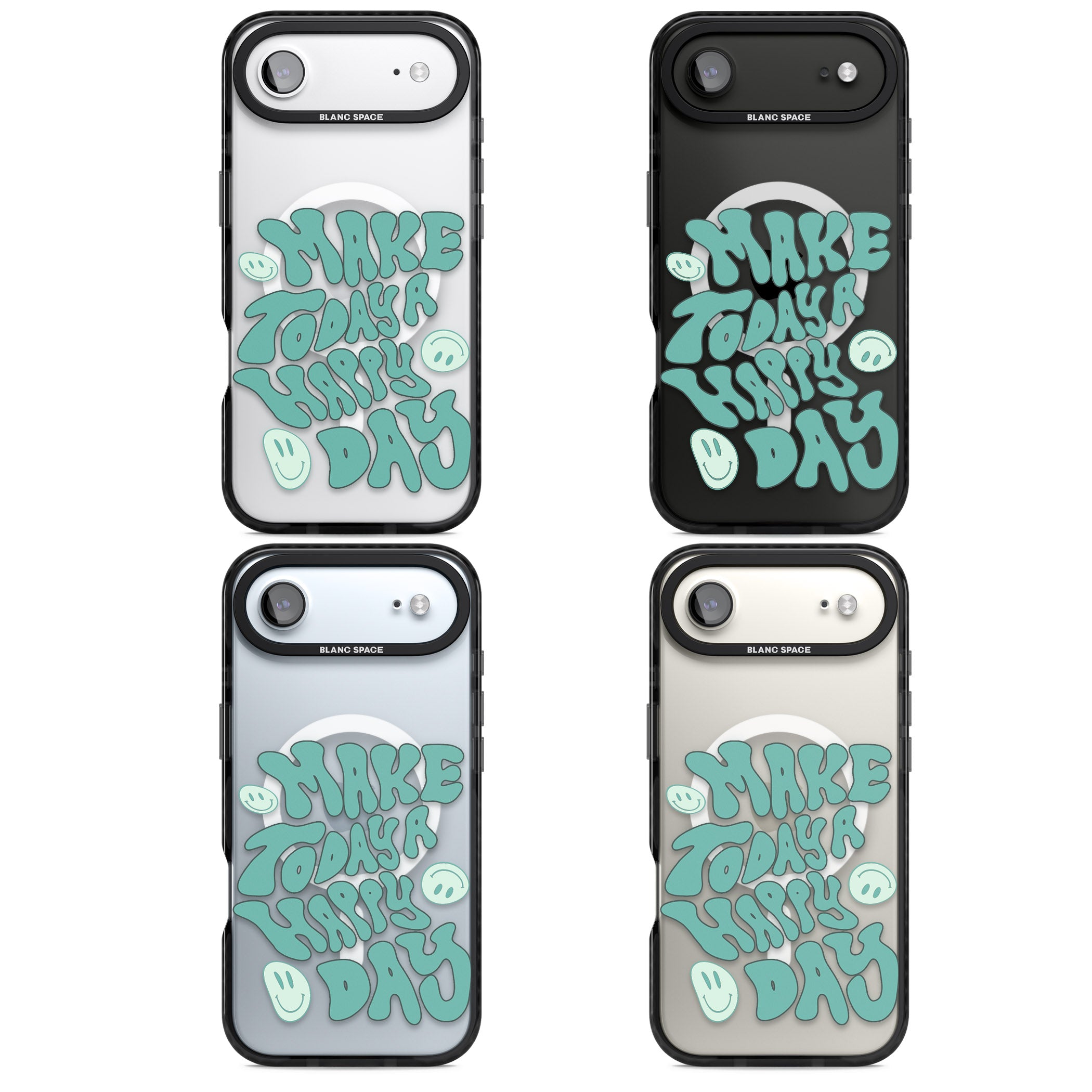 Make Today A Happy Day iPhone 17 Air Impact Pro Black Phone Case APT Impact Protection