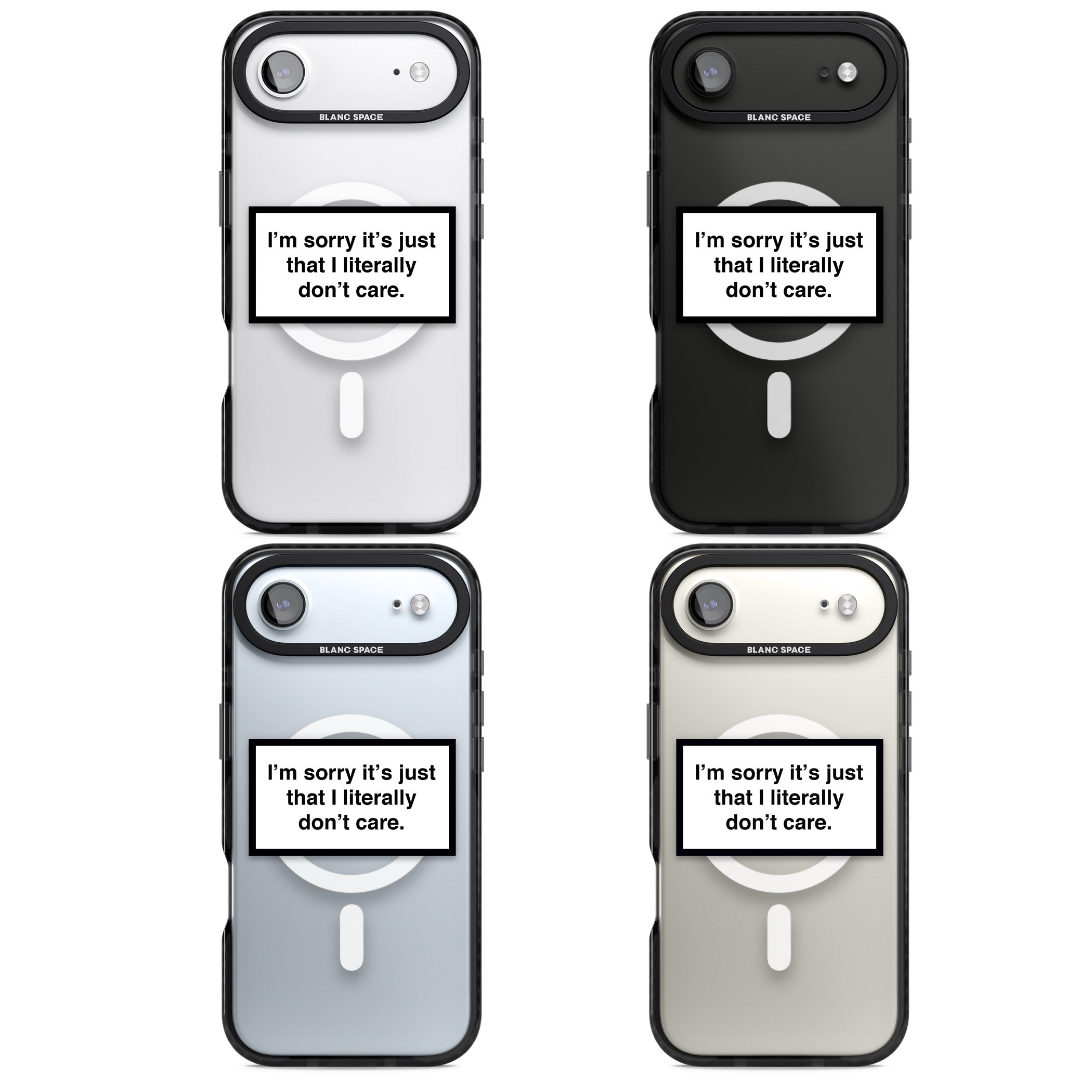 Literally Don'T Care iPhone 17 Air Impact Pro Black Phone Case APT Impact Protection