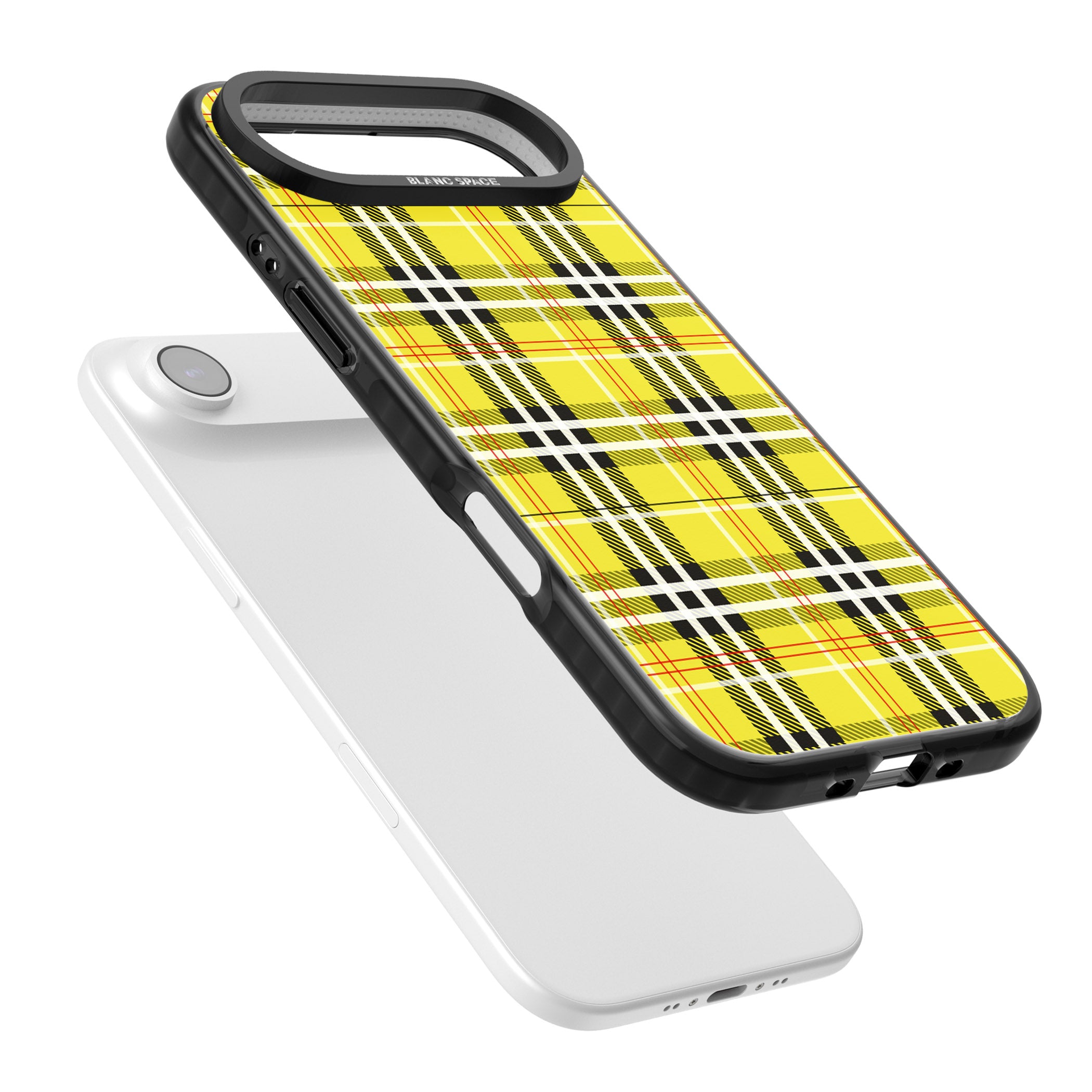 Yellow Plaid iPhone 17 Air Impact Pro Black Phone Case Colours
