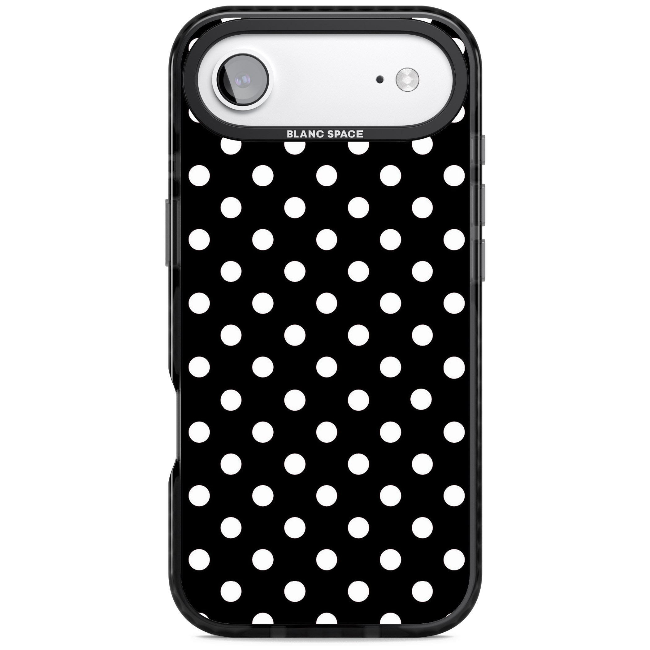 Designer Chic Black Polka Dot iPhone 17 Air Impact Pro Black Phone Case
