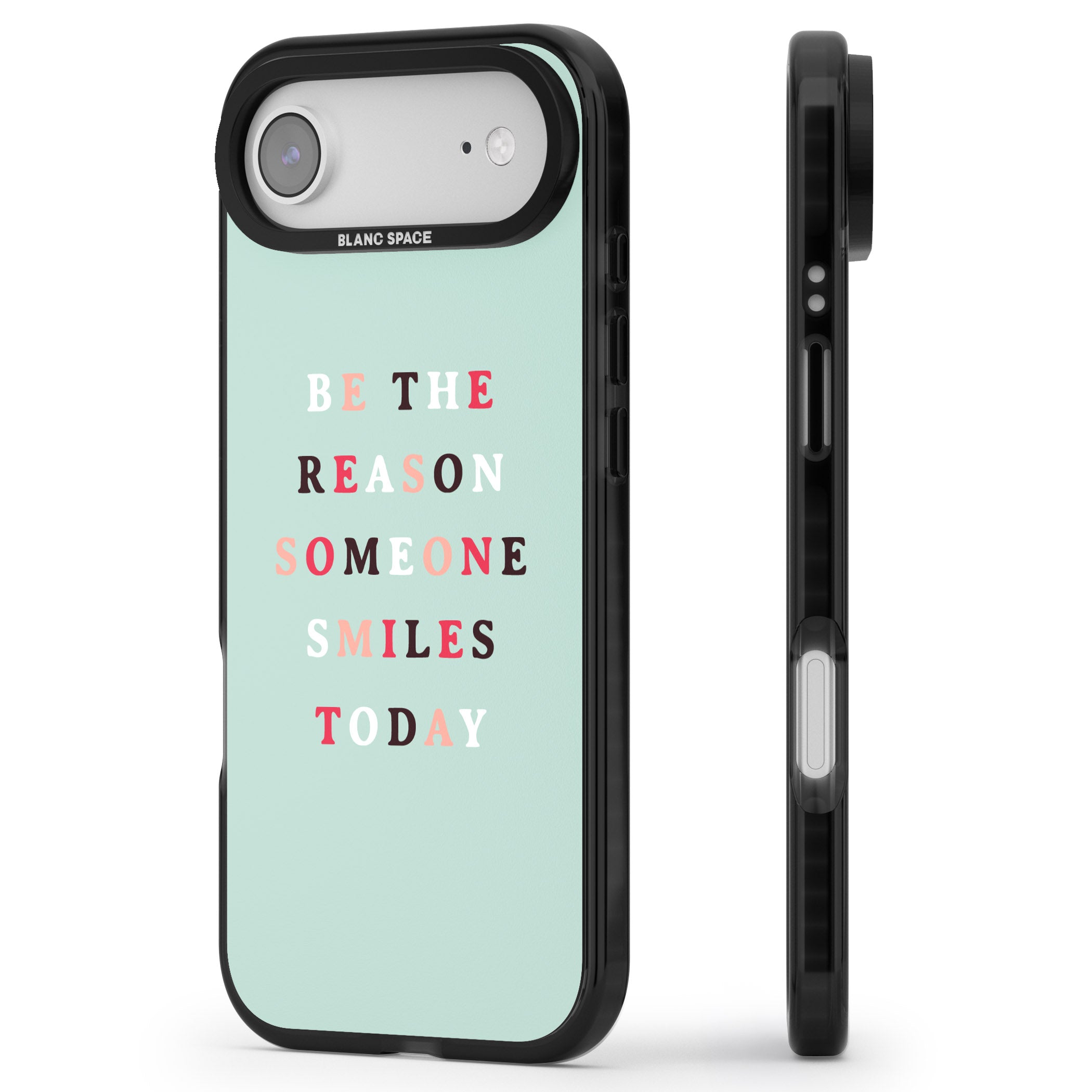 Be The Reason Quote iPhone 17 Air Impact Pro Black Phone Case Side Profile