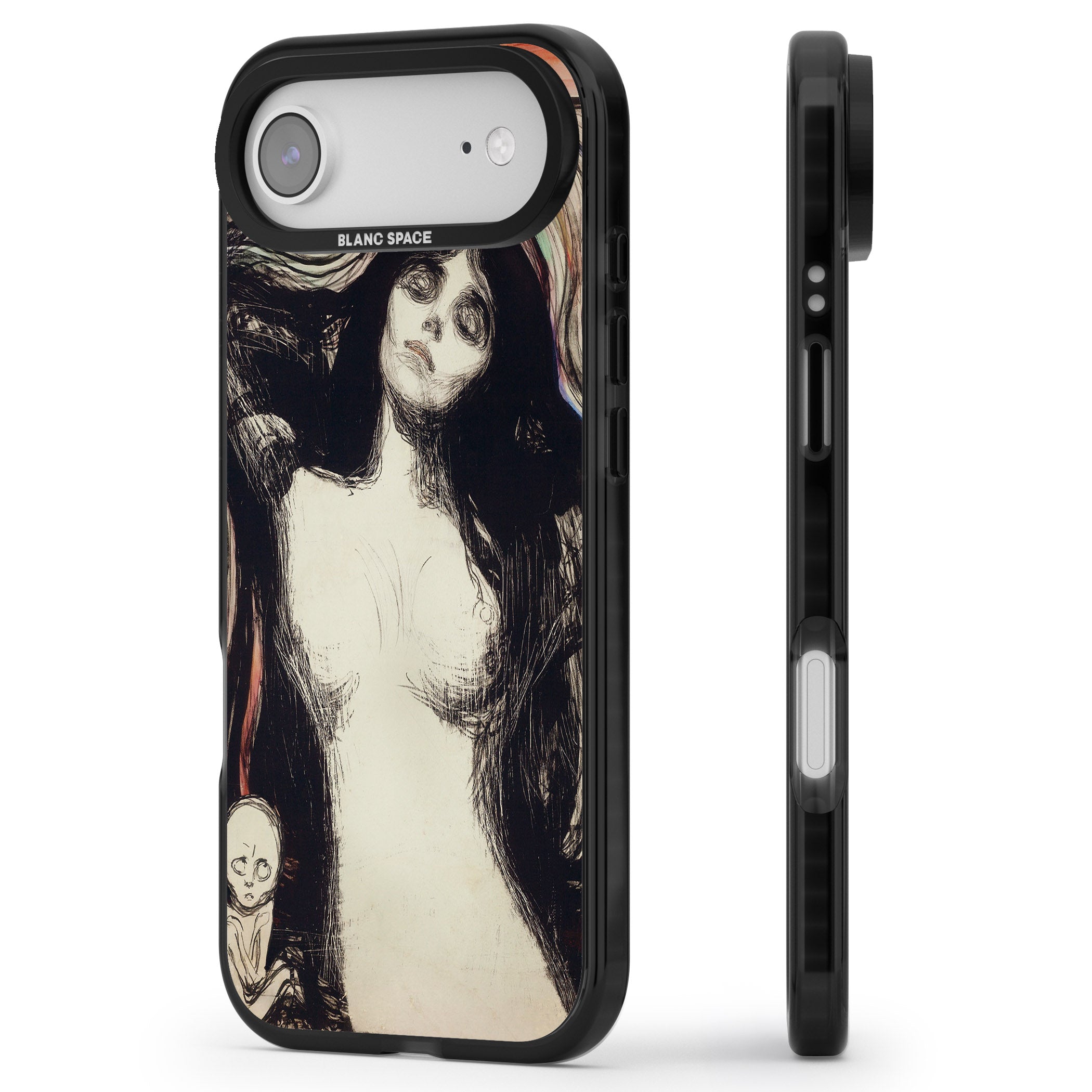 Madonna iPhone 17 Air Impact Pro Black Phone Case Side Profile
