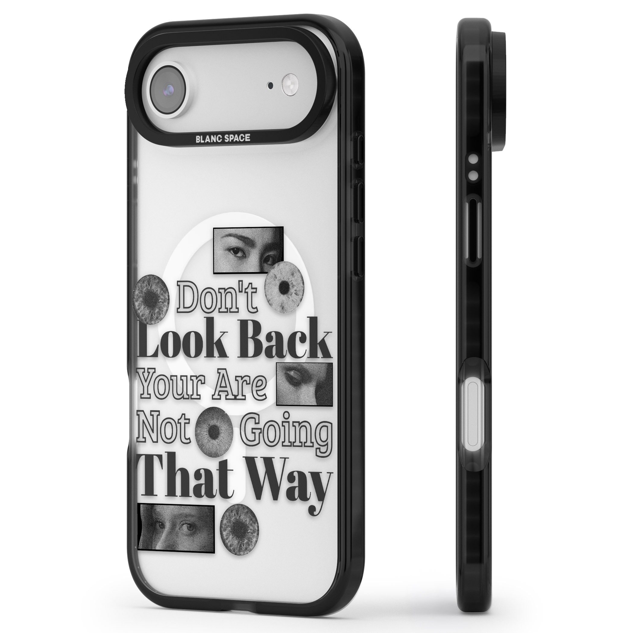 Dont Look Back iPhone 17 Air Impact Pro Black Phone Case Side Profile