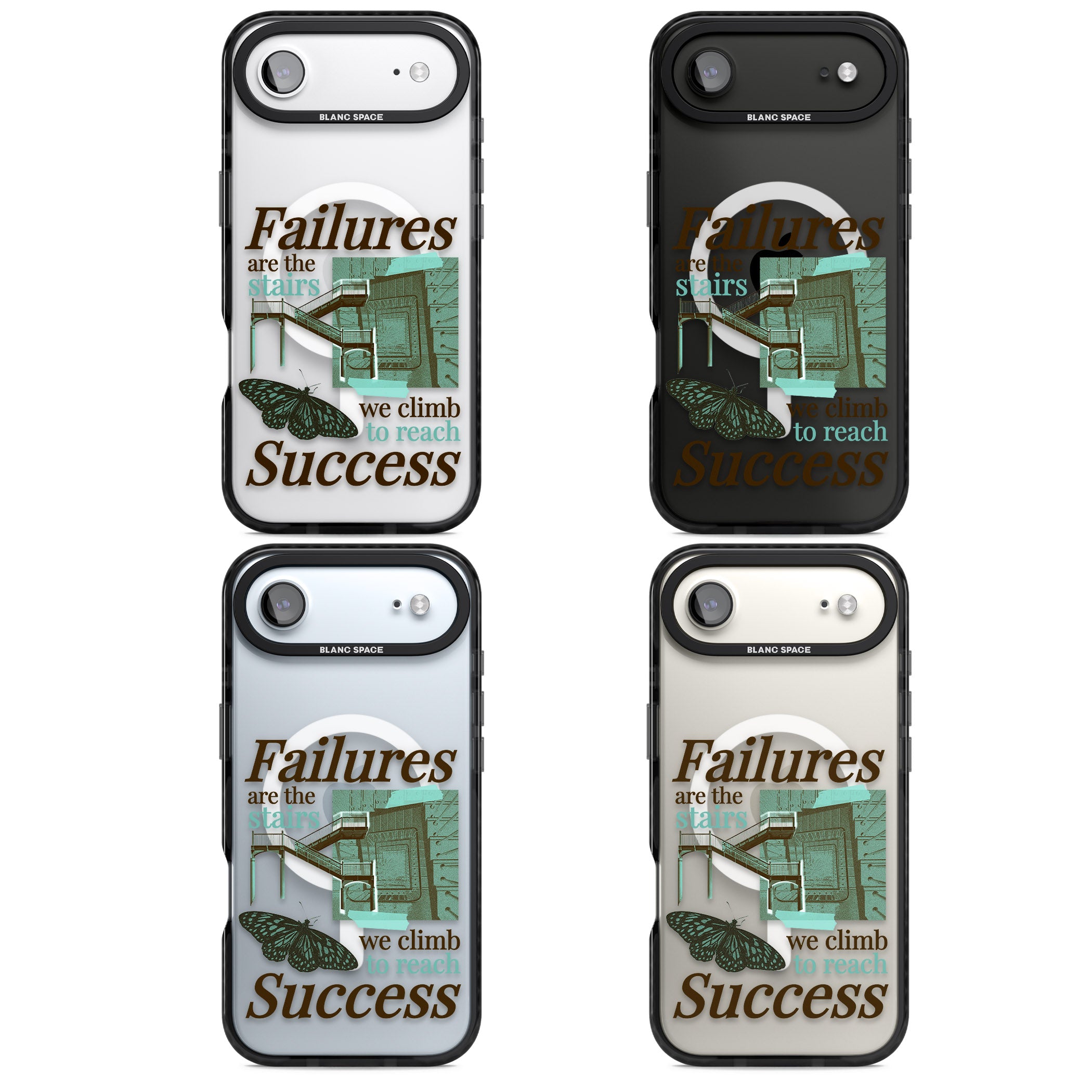 Fail To Succeed iPhone 17 Air Impact Pro Black Phone Case APT Impact Protection