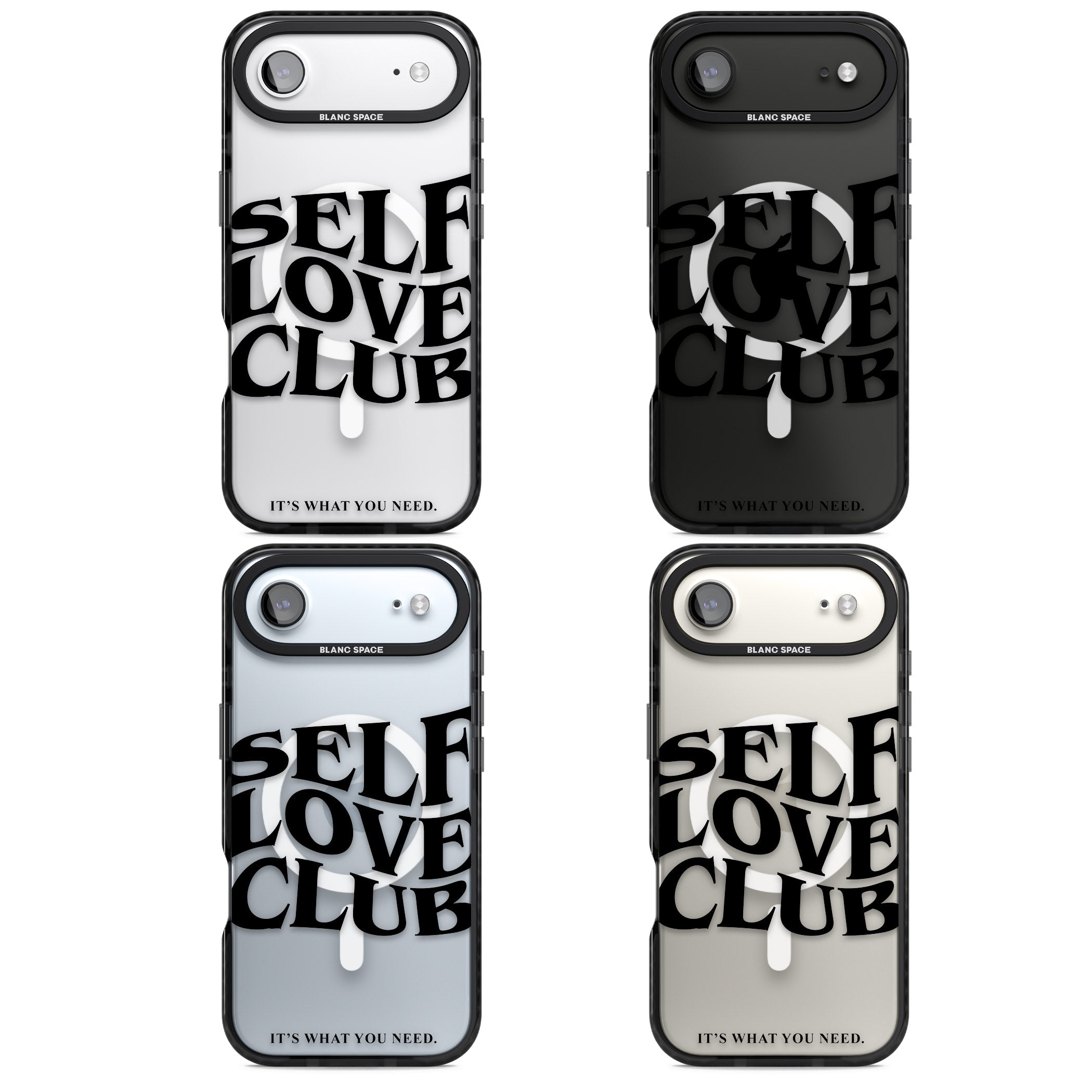 Self Love Club Black iPhone 17 Air Impact Pro Black Phone Case APT Impact Protection