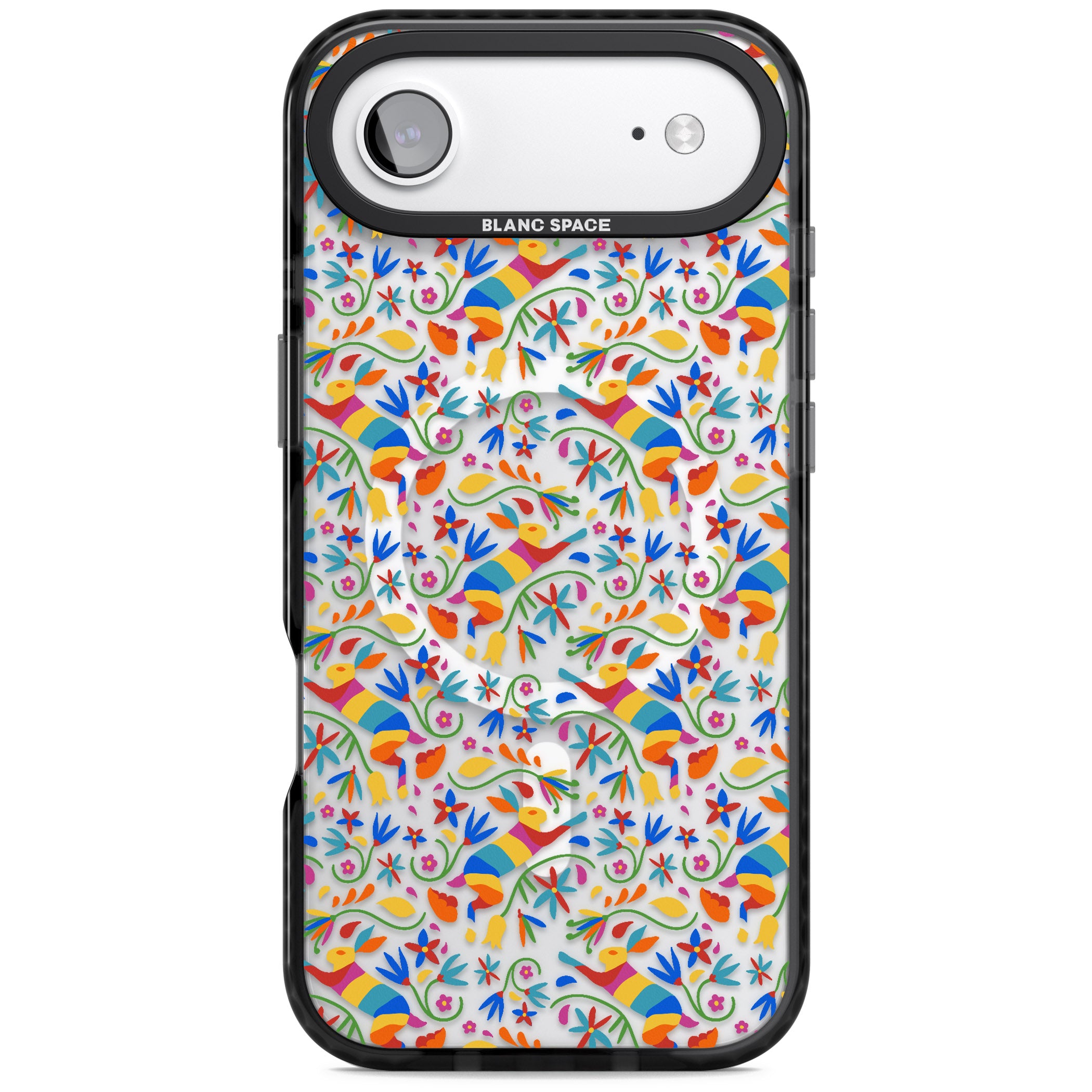 Vibrant Floral Mosaic iPhone 17 Air Impact Pro Black Phone Case