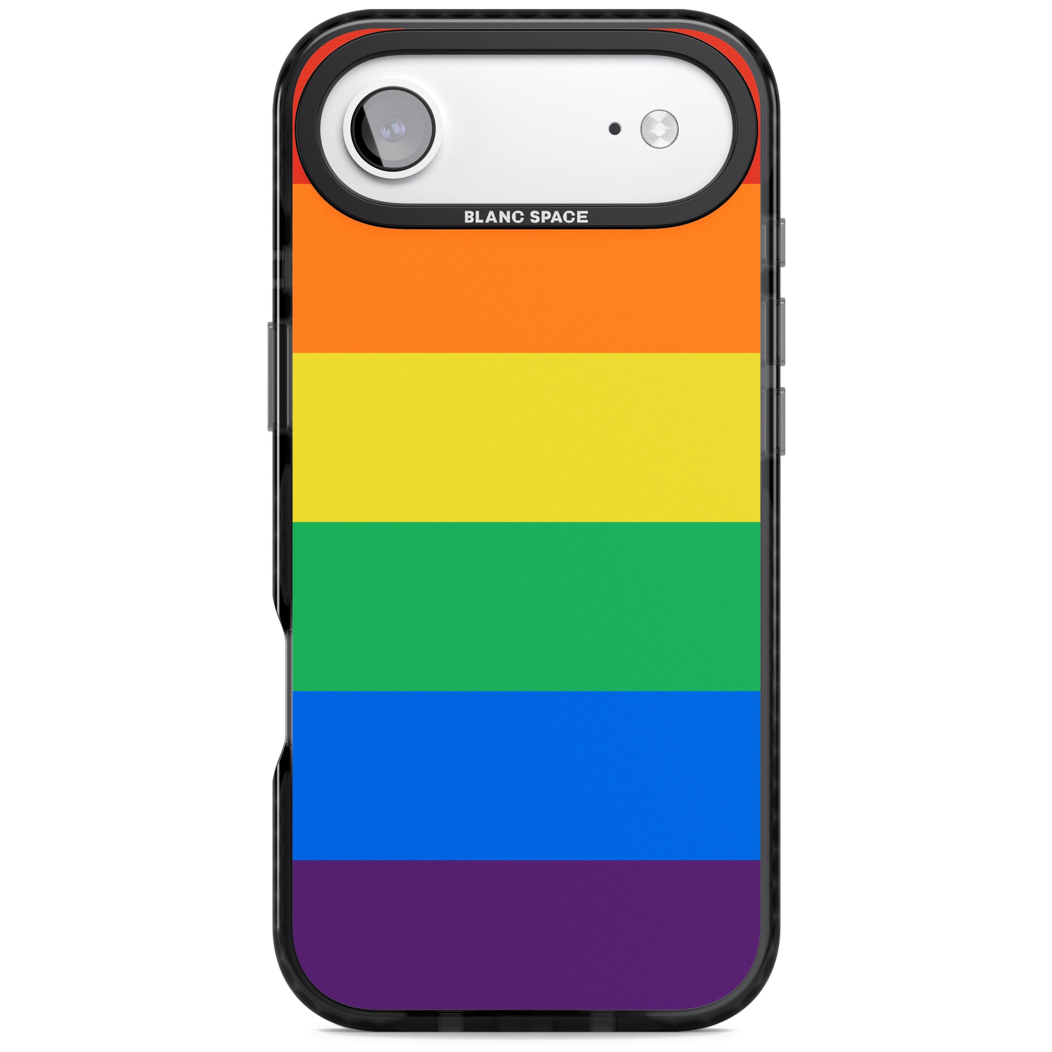 Rainbow Stripes iPhone 17 Air Impact Pro Black Phone Case
